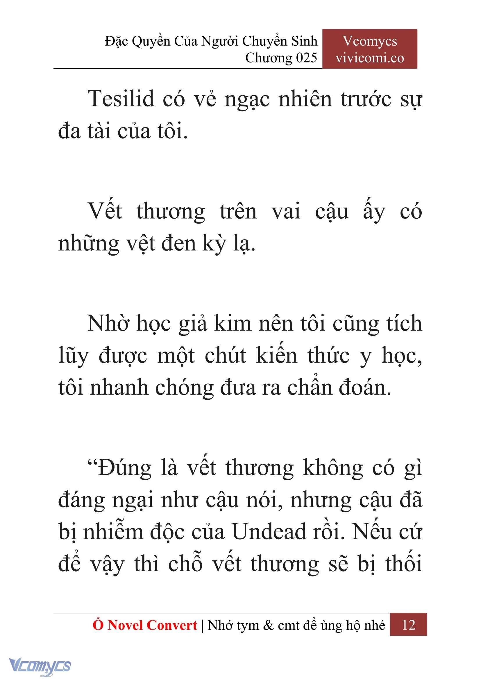 [Novel] Đặc Quyền Của Người Chuyển Sinh Chapter  25 - 14