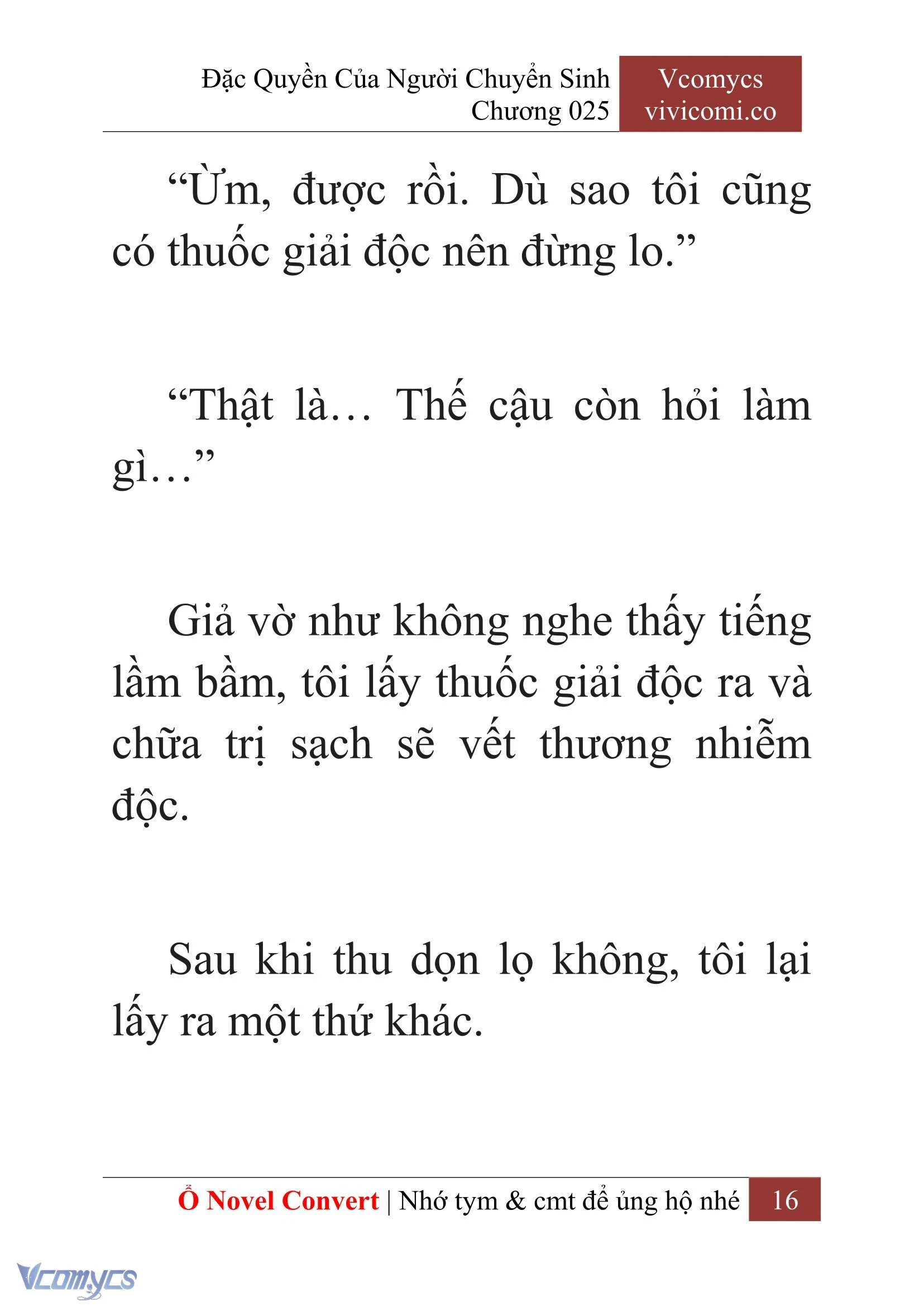 [Novel] Đặc Quyền Của Người Chuyển Sinh Chapter  25 - 18