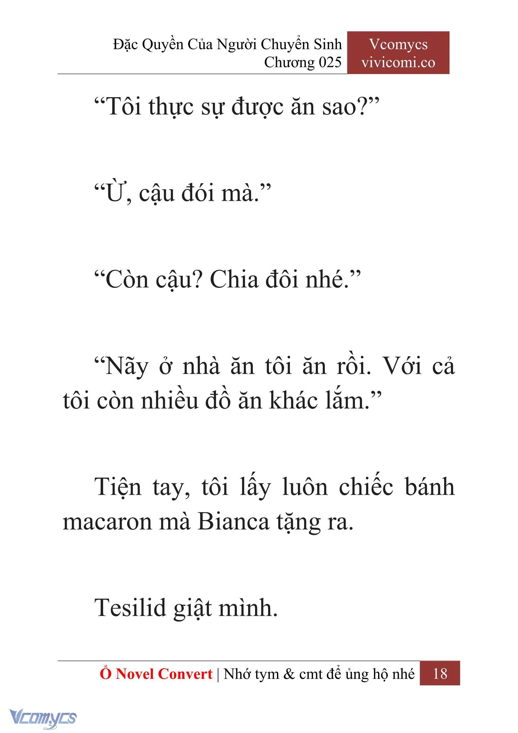 [Novel] Đặc Quyền Của Người Chuyển Sinh Chapter  25 - 20