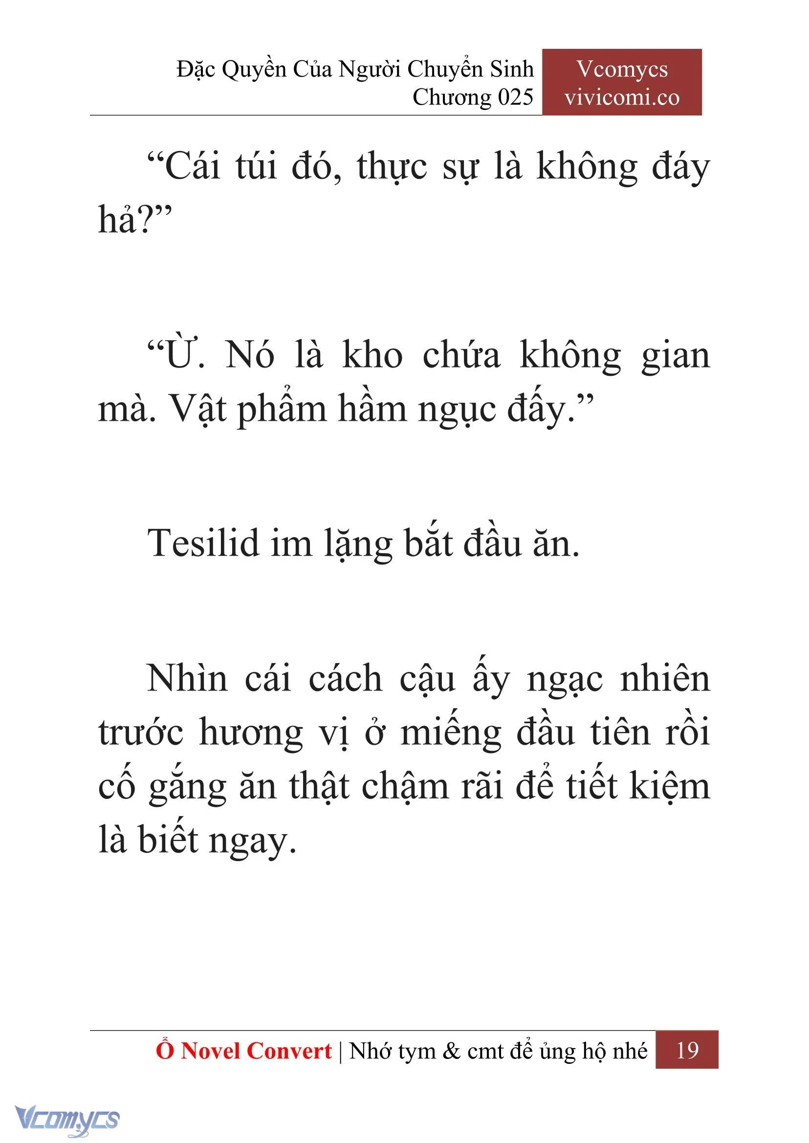 [Novel] Đặc Quyền Của Người Chuyển Sinh Chapter  25 - 21