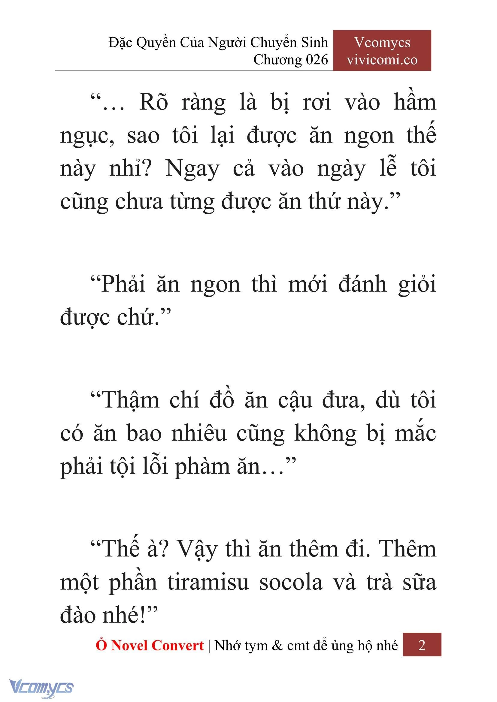 [Novel] Đặc Quyền Của Người Chuyển Sinh Chapter  26 - 4