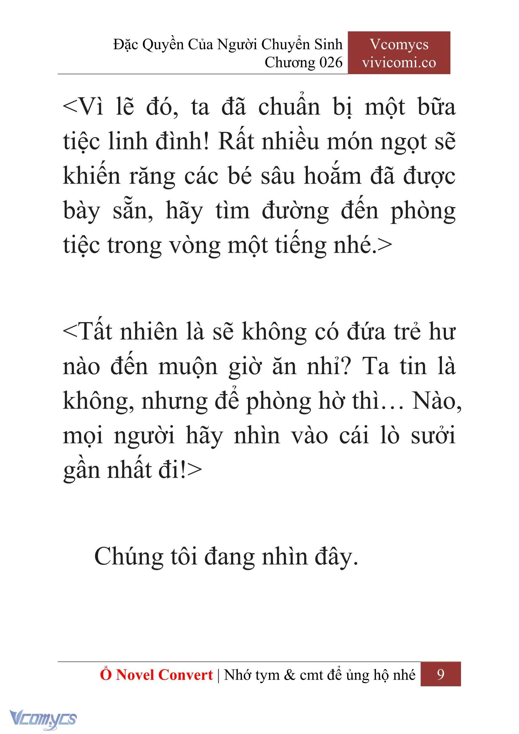 [Novel] Đặc Quyền Của Người Chuyển Sinh Chapter  26 - 11