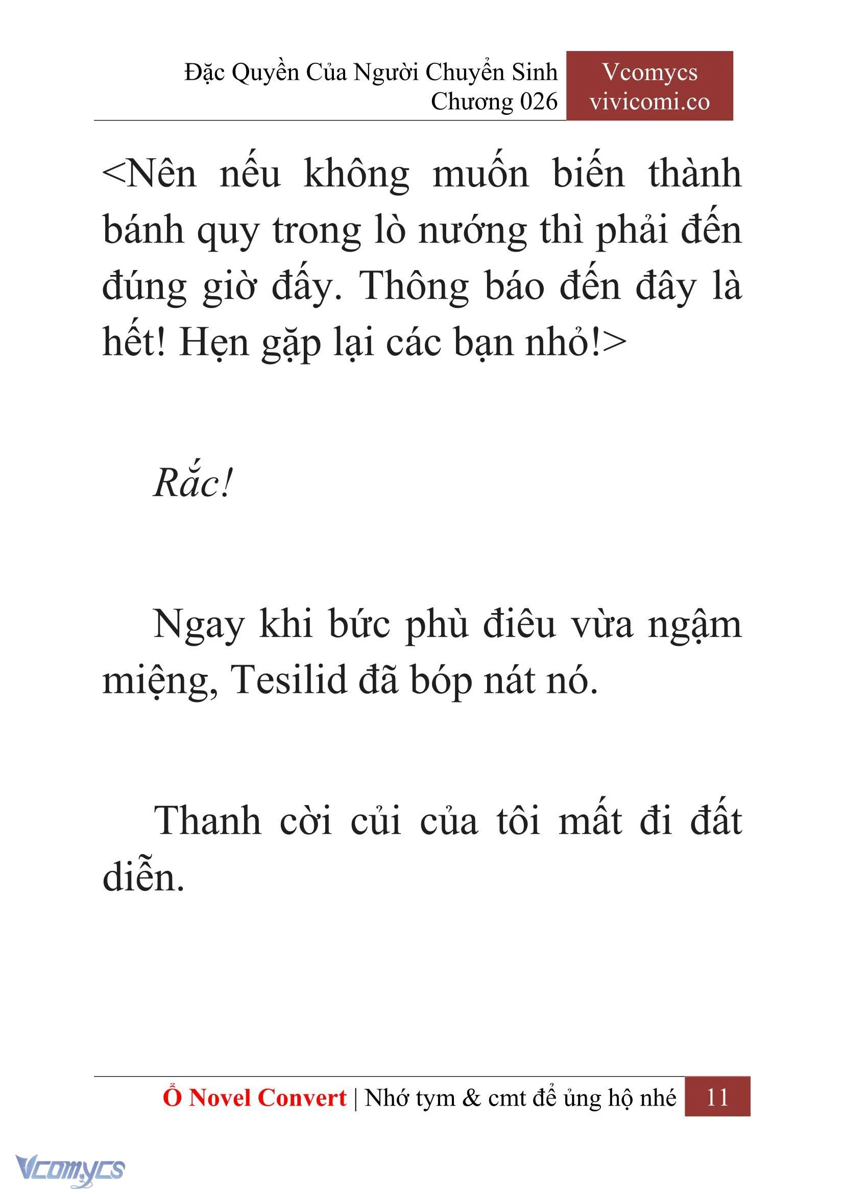 [Novel] Đặc Quyền Của Người Chuyển Sinh Chapter  26 - 13