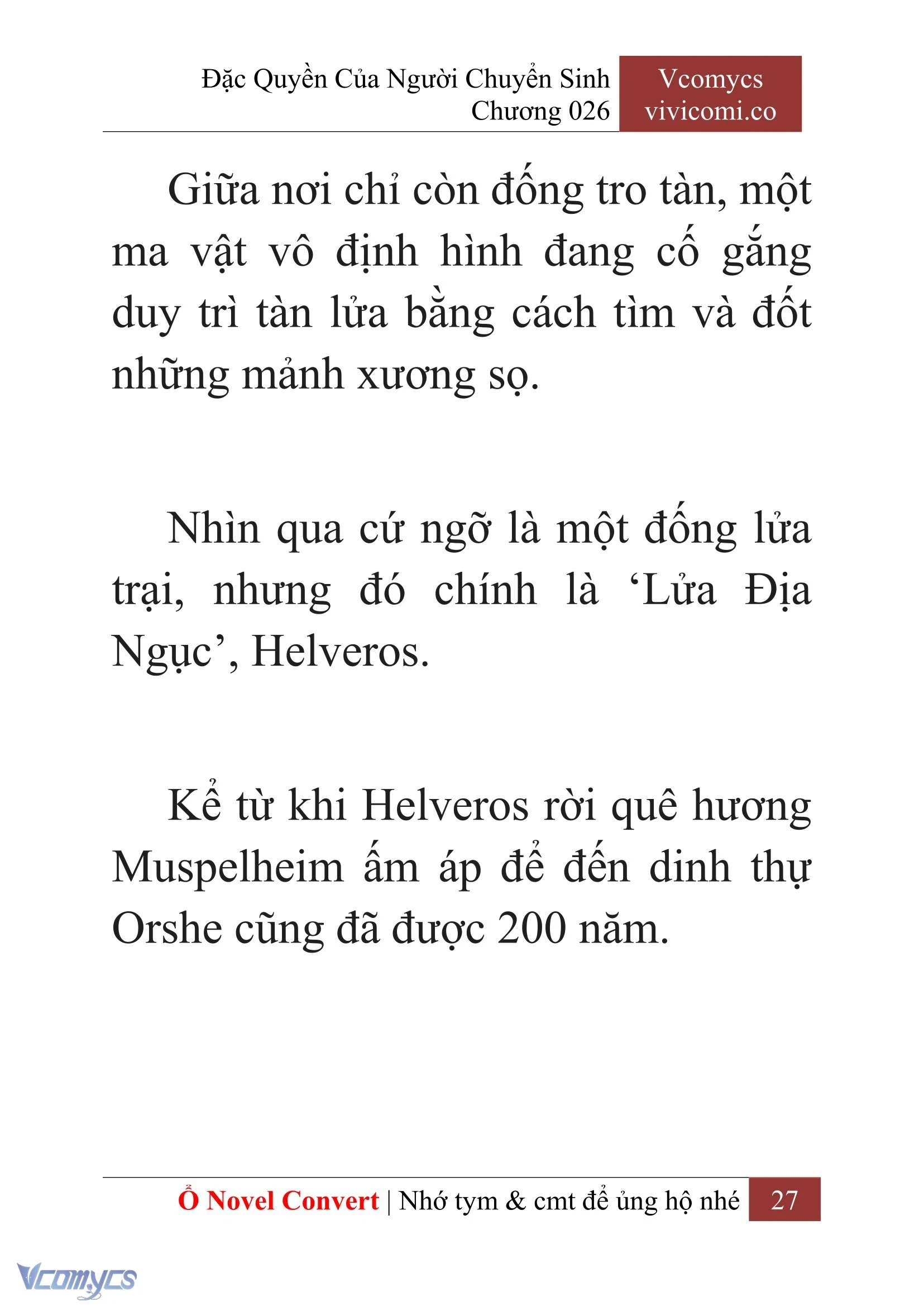 [Novel] Đặc Quyền Của Người Chuyển Sinh Chapter  26 - 29