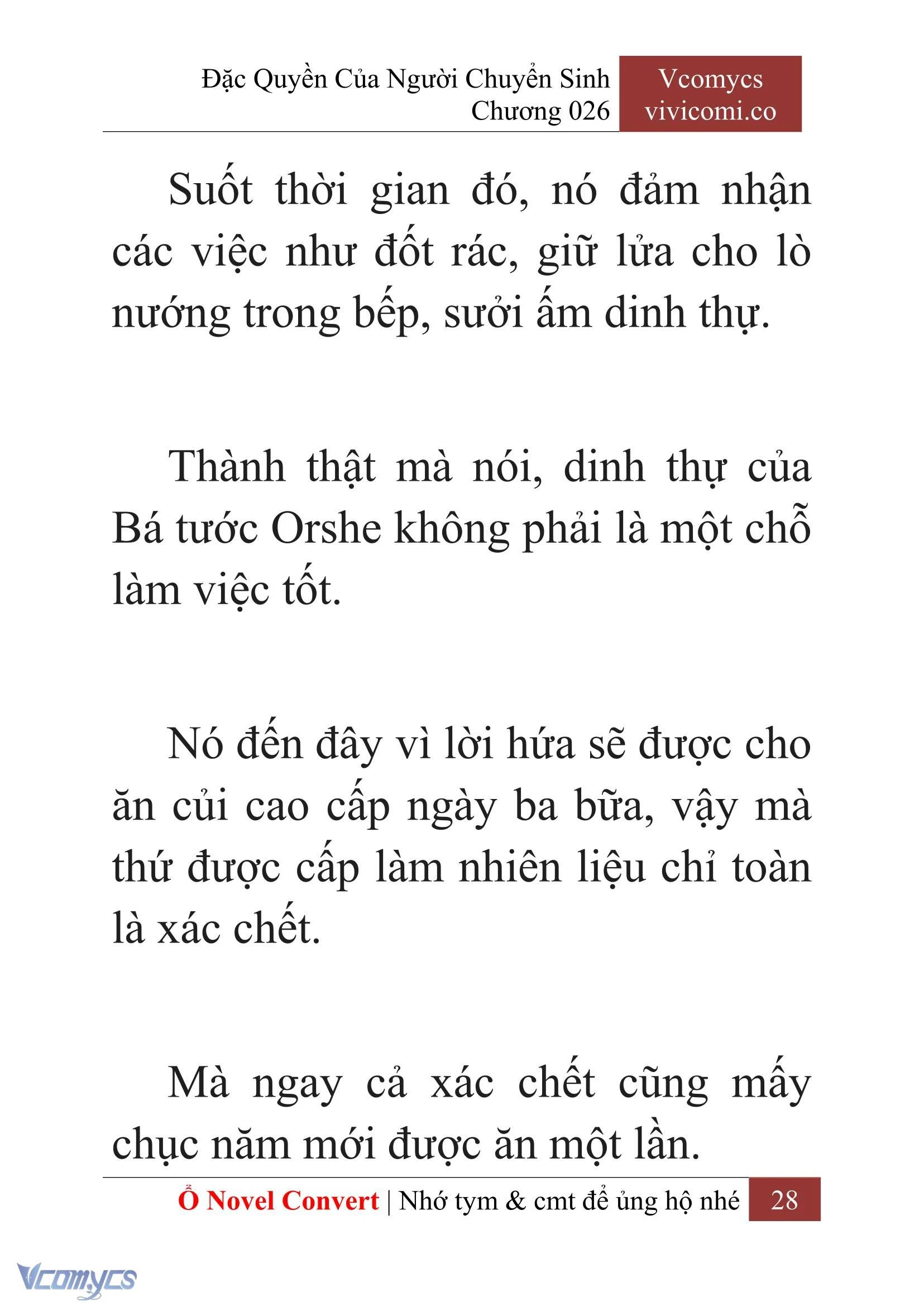 [Novel] Đặc Quyền Của Người Chuyển Sinh Chapter  26 - 30