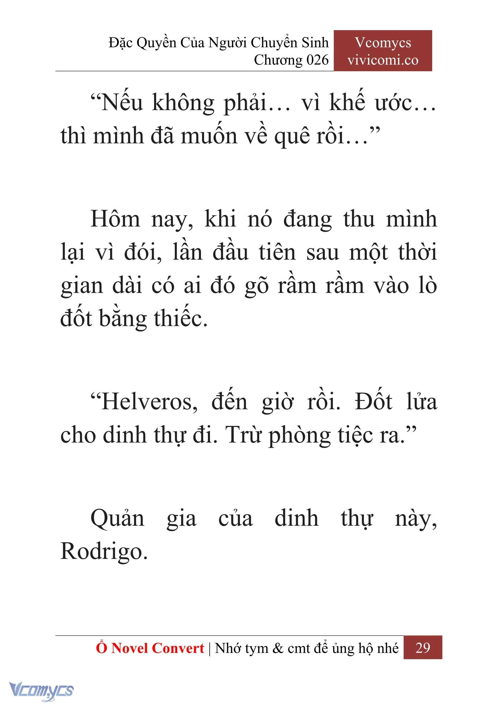 [Novel] Đặc Quyền Của Người Chuyển Sinh Chapter  26 - 31