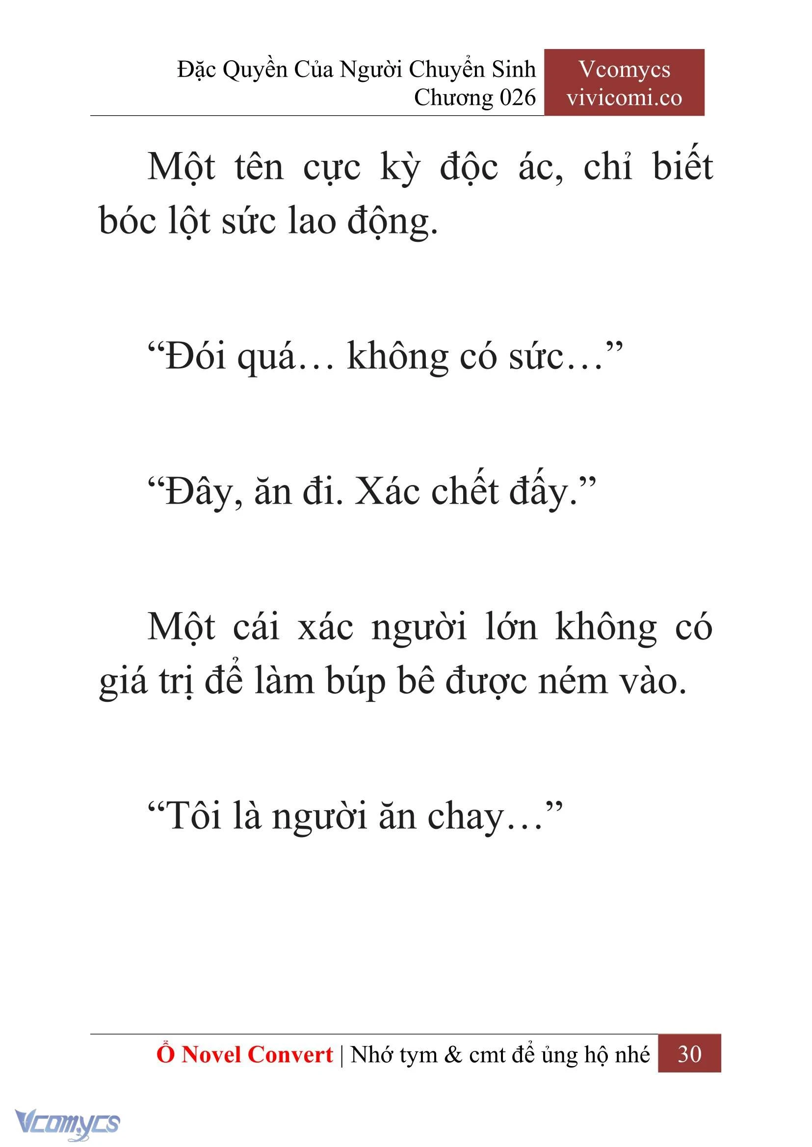 [Novel] Đặc Quyền Của Người Chuyển Sinh Chapter  26 - 32