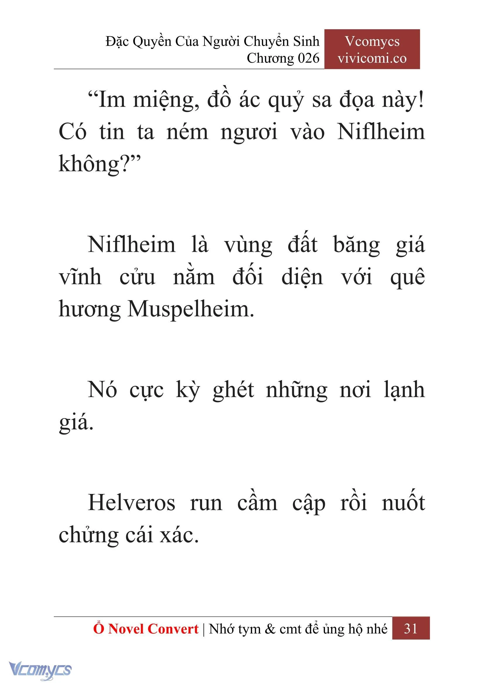 [Novel] Đặc Quyền Của Người Chuyển Sinh Chapter  26 - 33