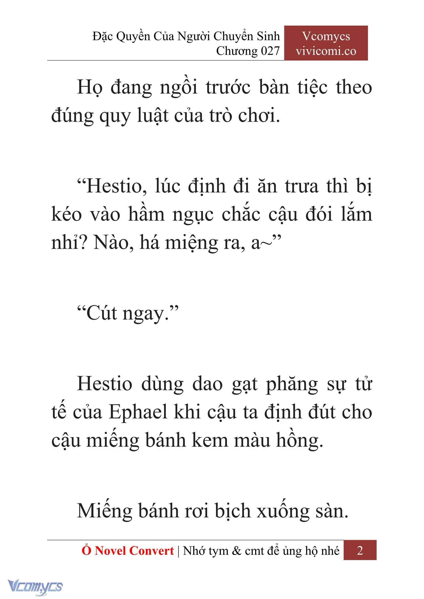 [Novel] Đặc Quyền Của Người Chuyển Sinh Chapter  27 - 4