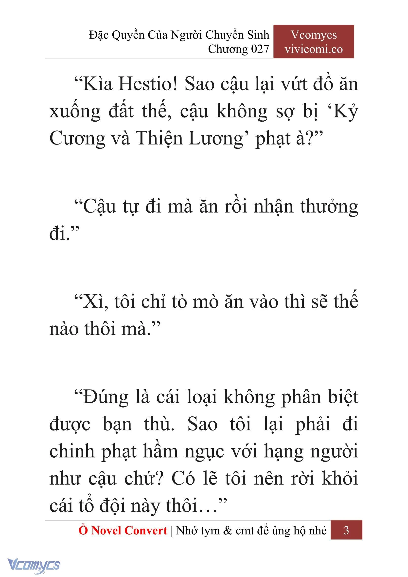 [Novel] Đặc Quyền Của Người Chuyển Sinh Chapter  27 - 5