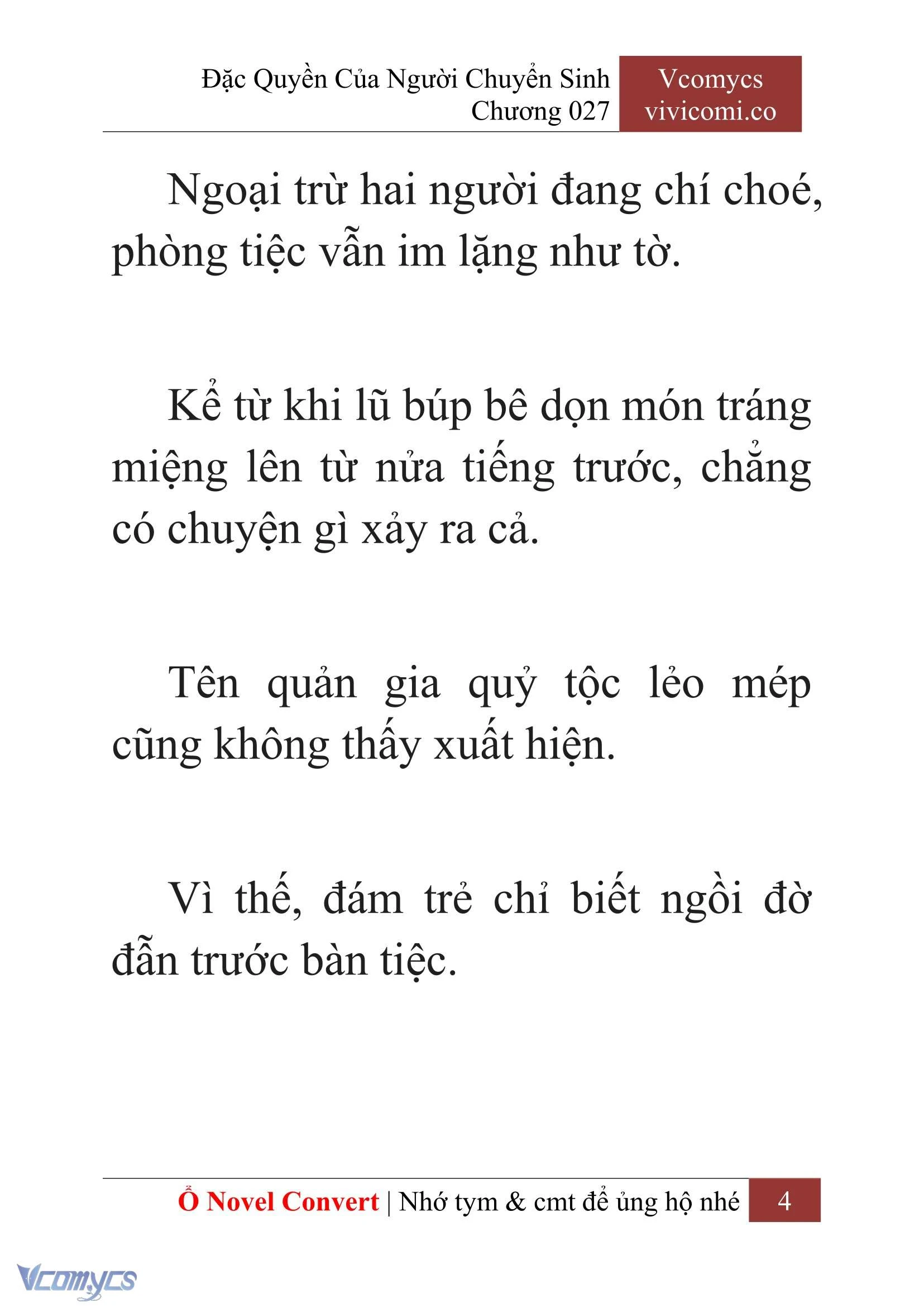 [Novel] Đặc Quyền Của Người Chuyển Sinh Chapter  27 - 6