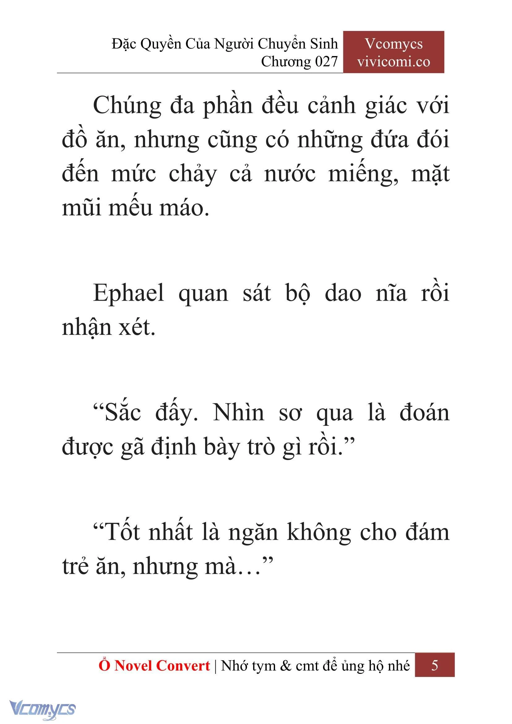 [Novel] Đặc Quyền Của Người Chuyển Sinh Chapter  27 - 7