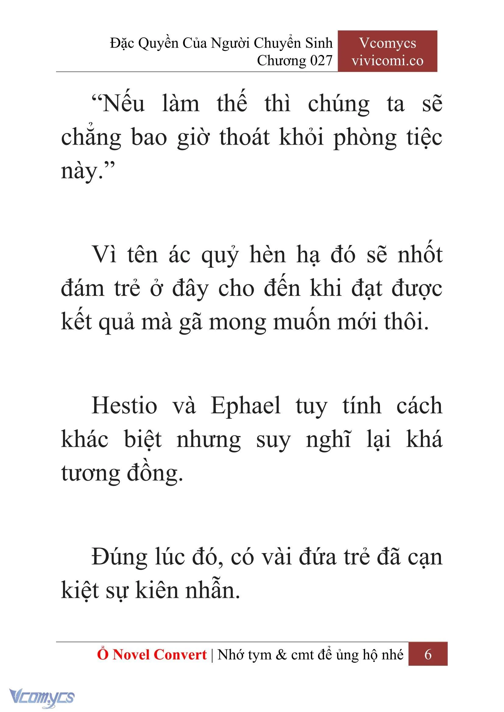 [Novel] Đặc Quyền Của Người Chuyển Sinh Chapter  27 - 8