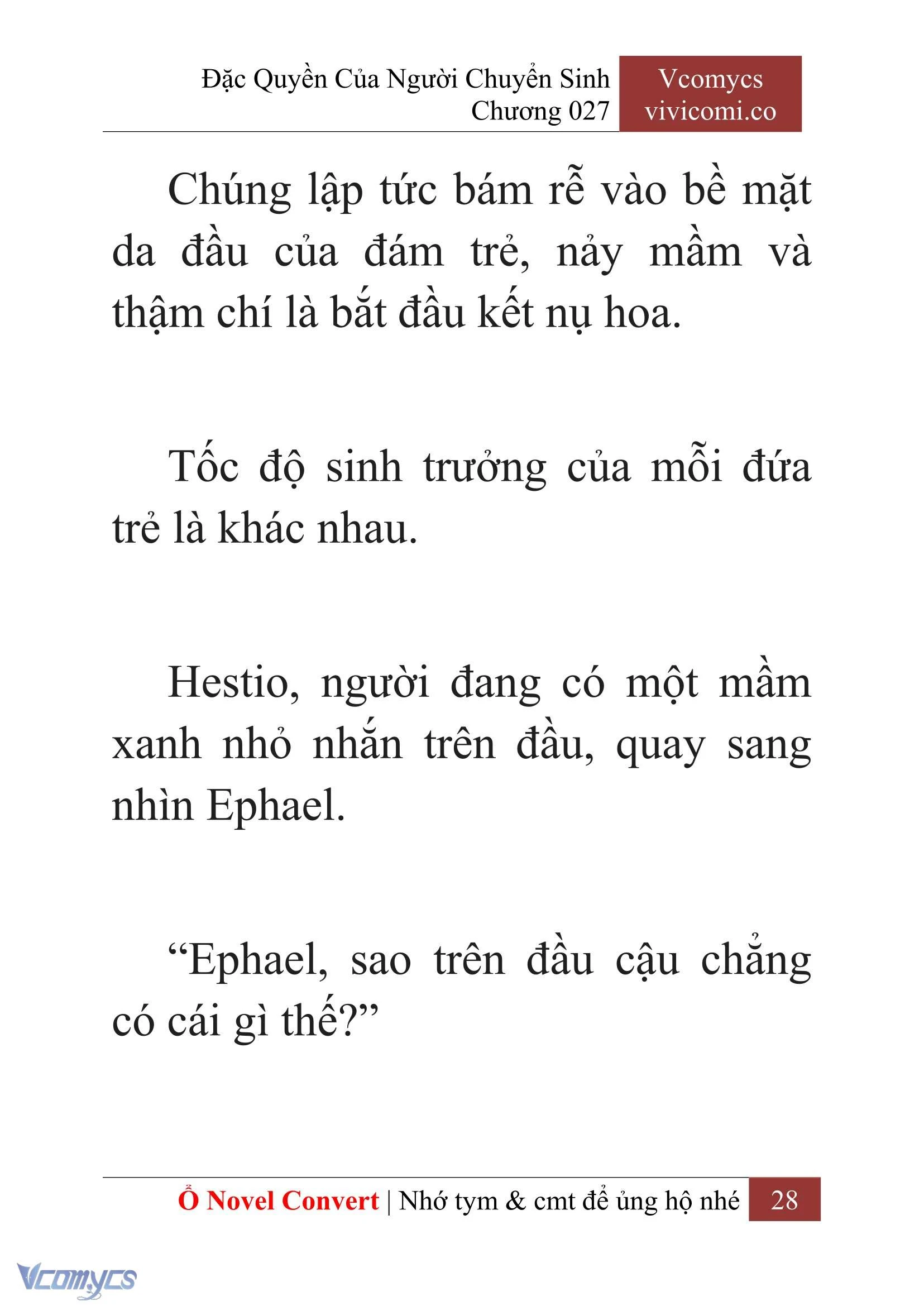 [Novel] Đặc Quyền Của Người Chuyển Sinh Chapter  27 - 30
