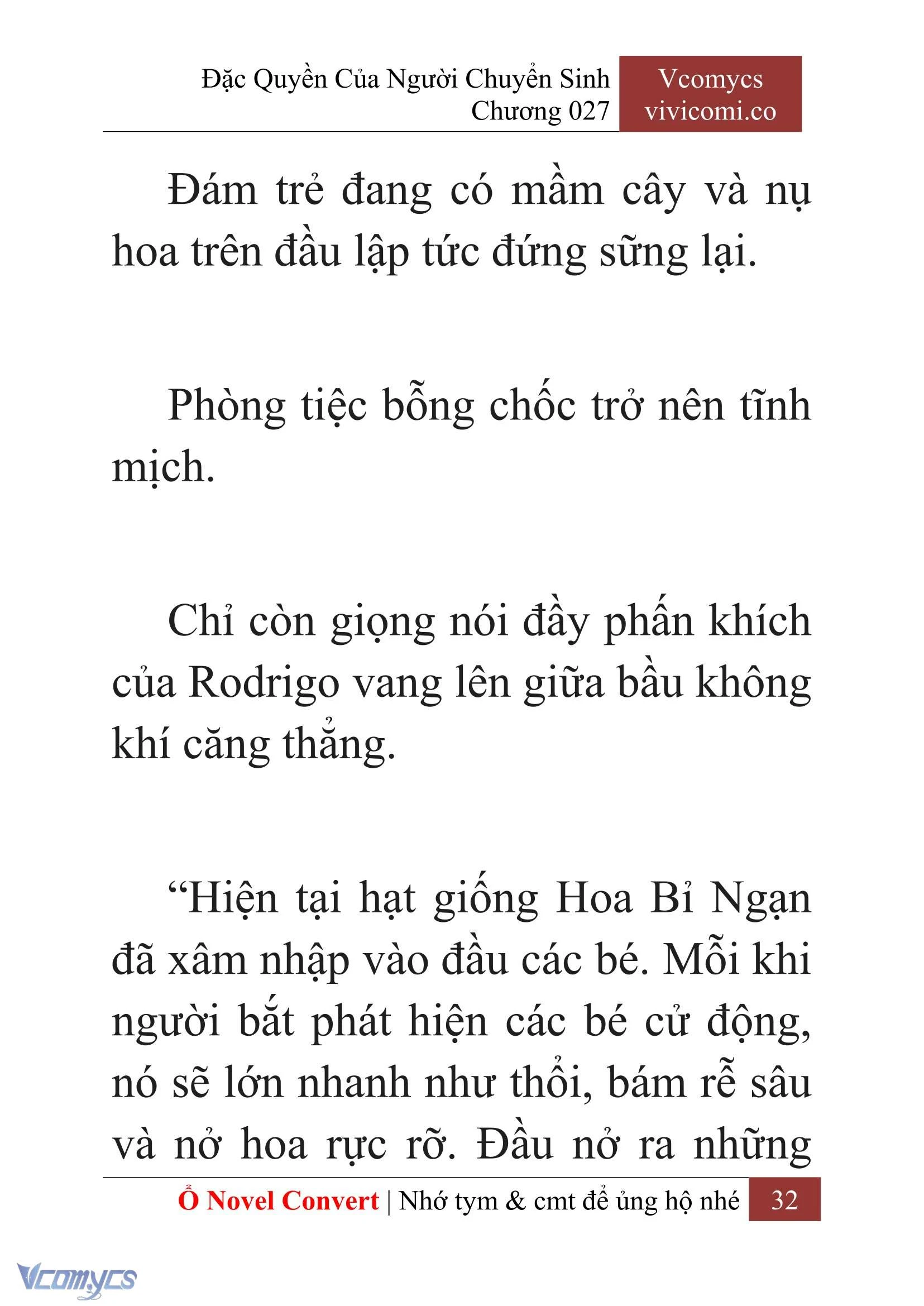 [Novel] Đặc Quyền Của Người Chuyển Sinh Chapter  27 - 34