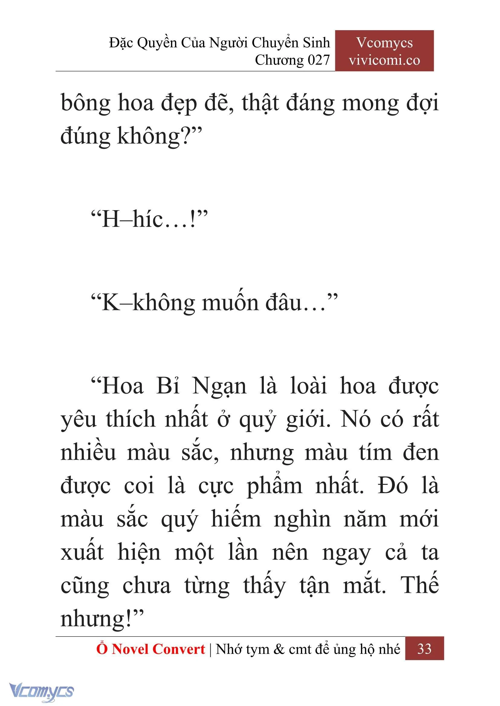 [Novel] Đặc Quyền Của Người Chuyển Sinh Chapter  27 - 35