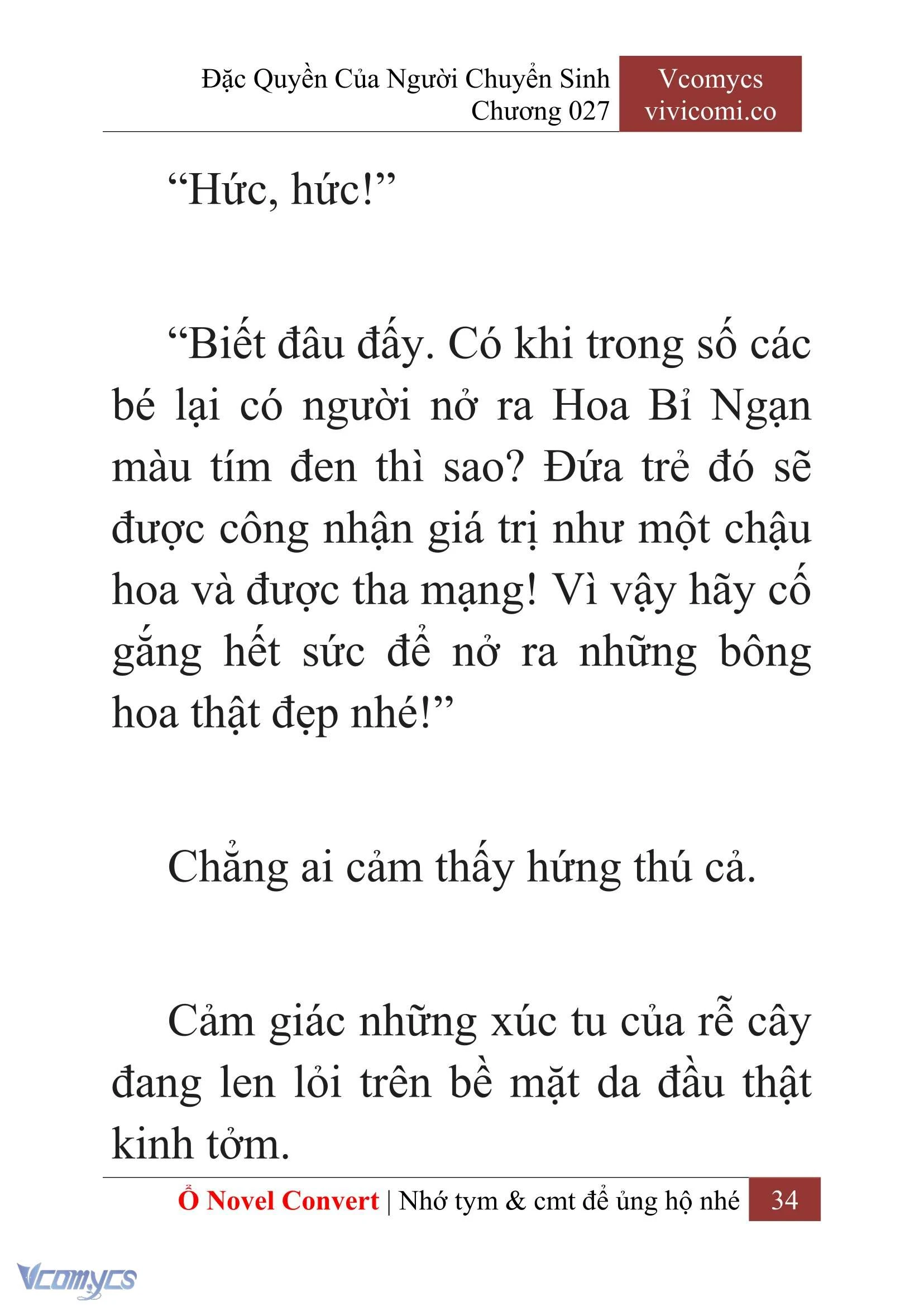 [Novel] Đặc Quyền Của Người Chuyển Sinh Chapter  27 - 36