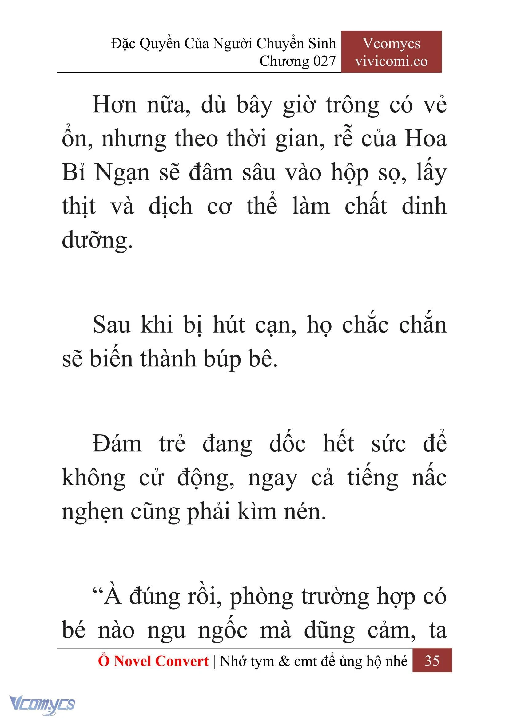 [Novel] Đặc Quyền Của Người Chuyển Sinh Chapter  27 - 37