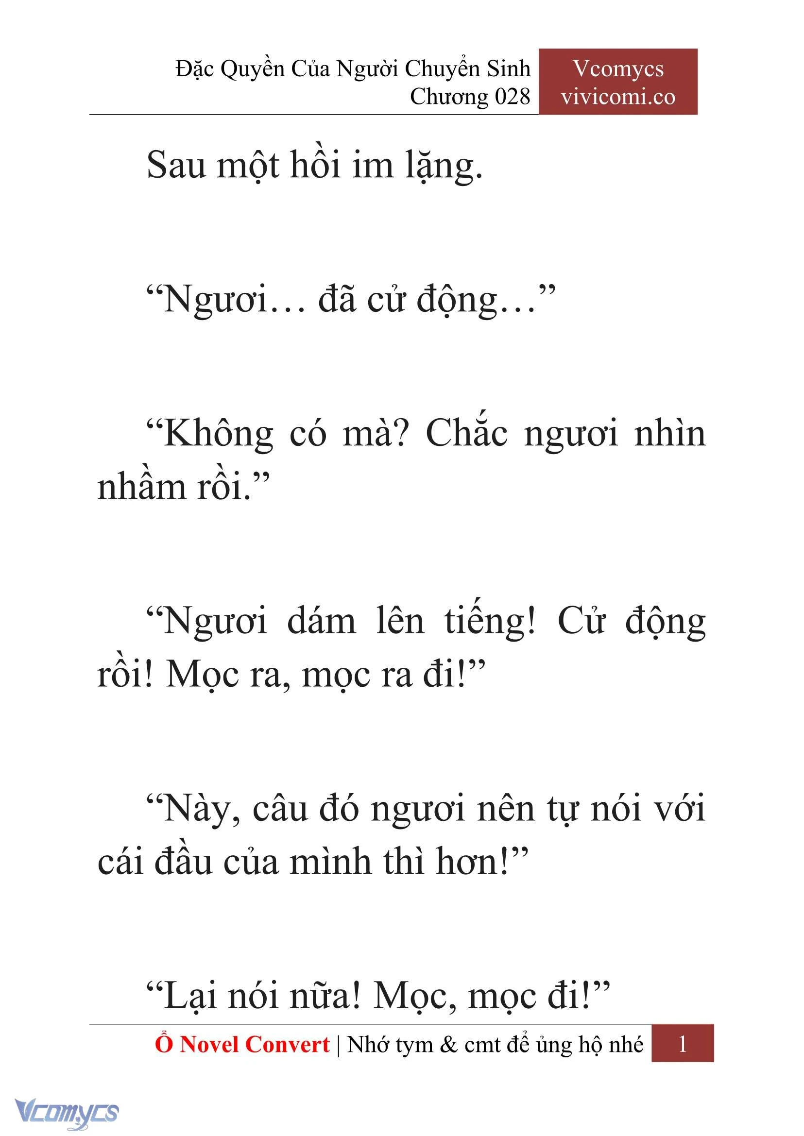 [Novel] Đặc Quyền Của Người Chuyển Sinh Chapter  28 - 3