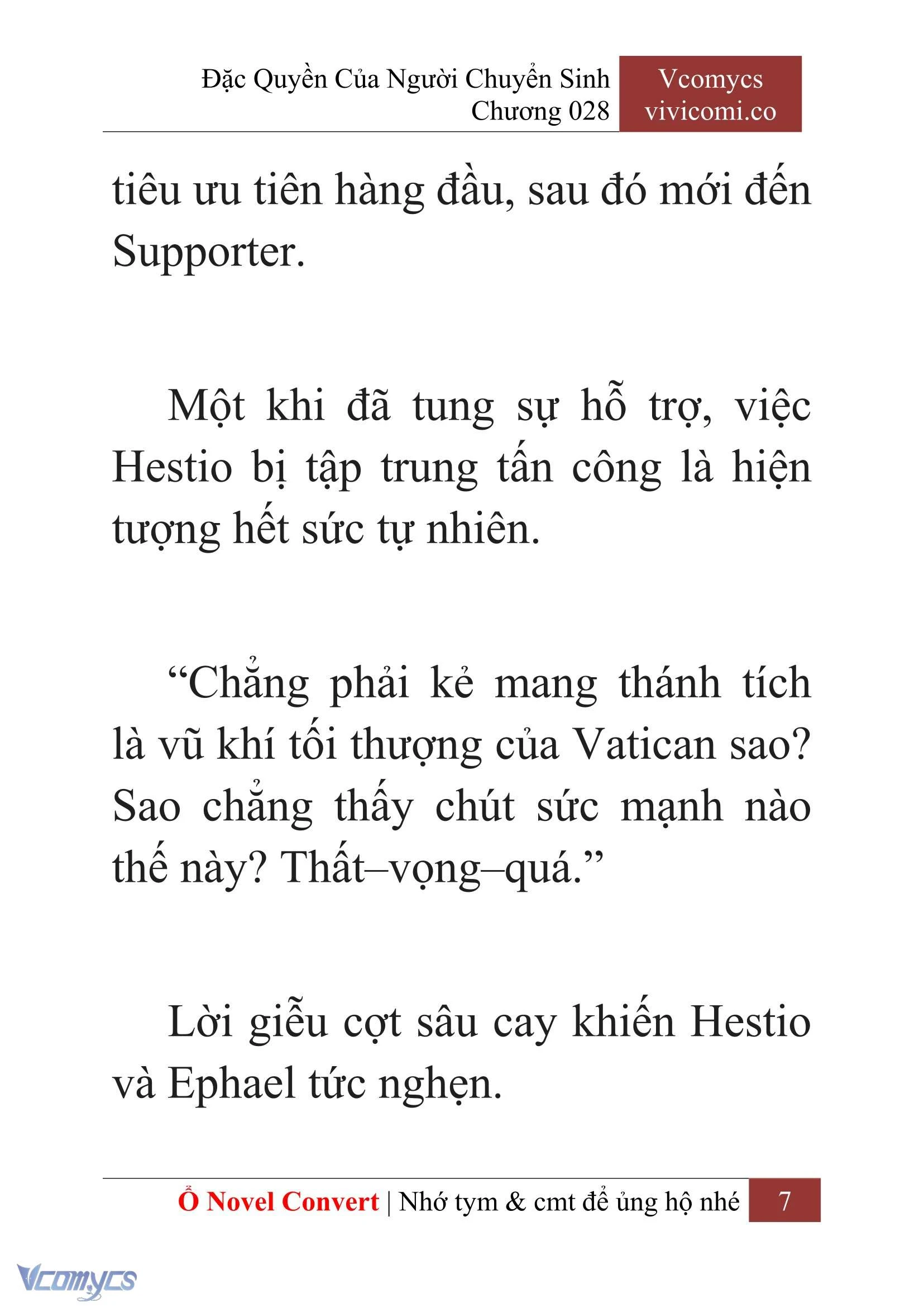 [Novel] Đặc Quyền Của Người Chuyển Sinh Chapter  28 - 9