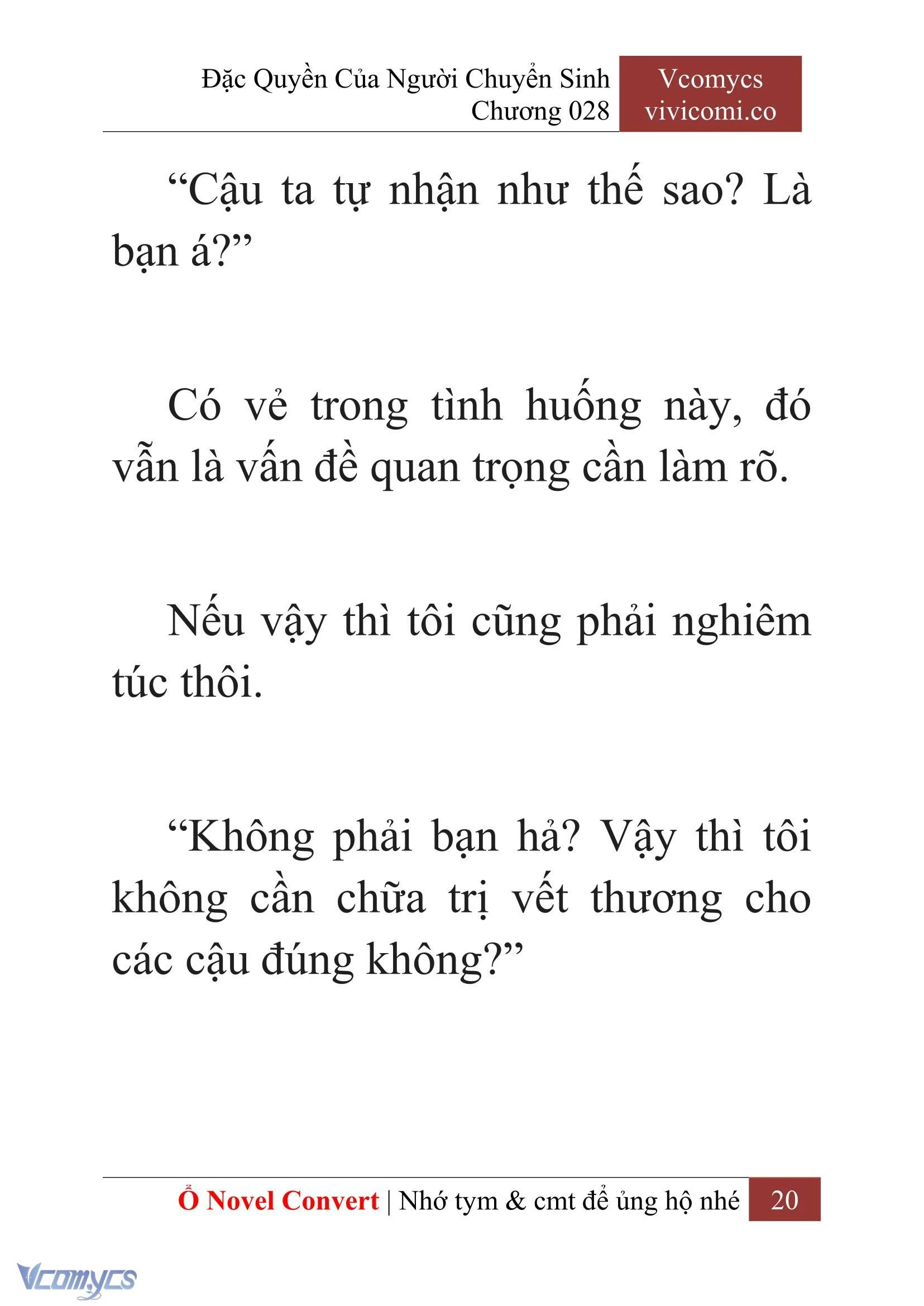 [Novel] Đặc Quyền Của Người Chuyển Sinh Chapter  28 - 22