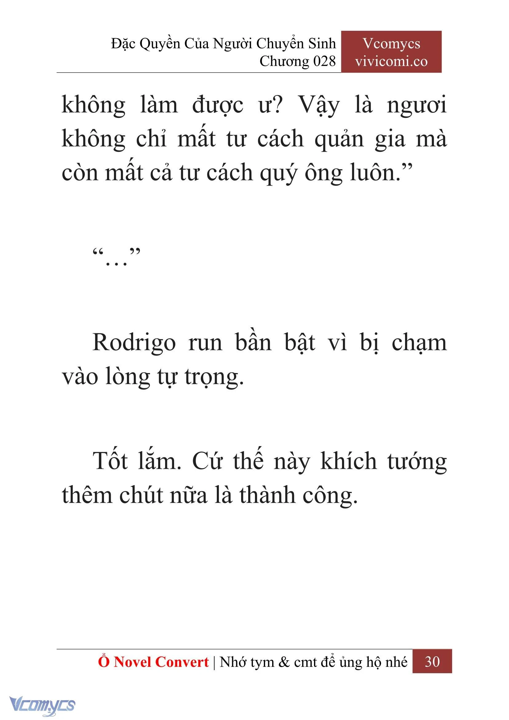 [Novel] Đặc Quyền Của Người Chuyển Sinh Chapter  28 - 32