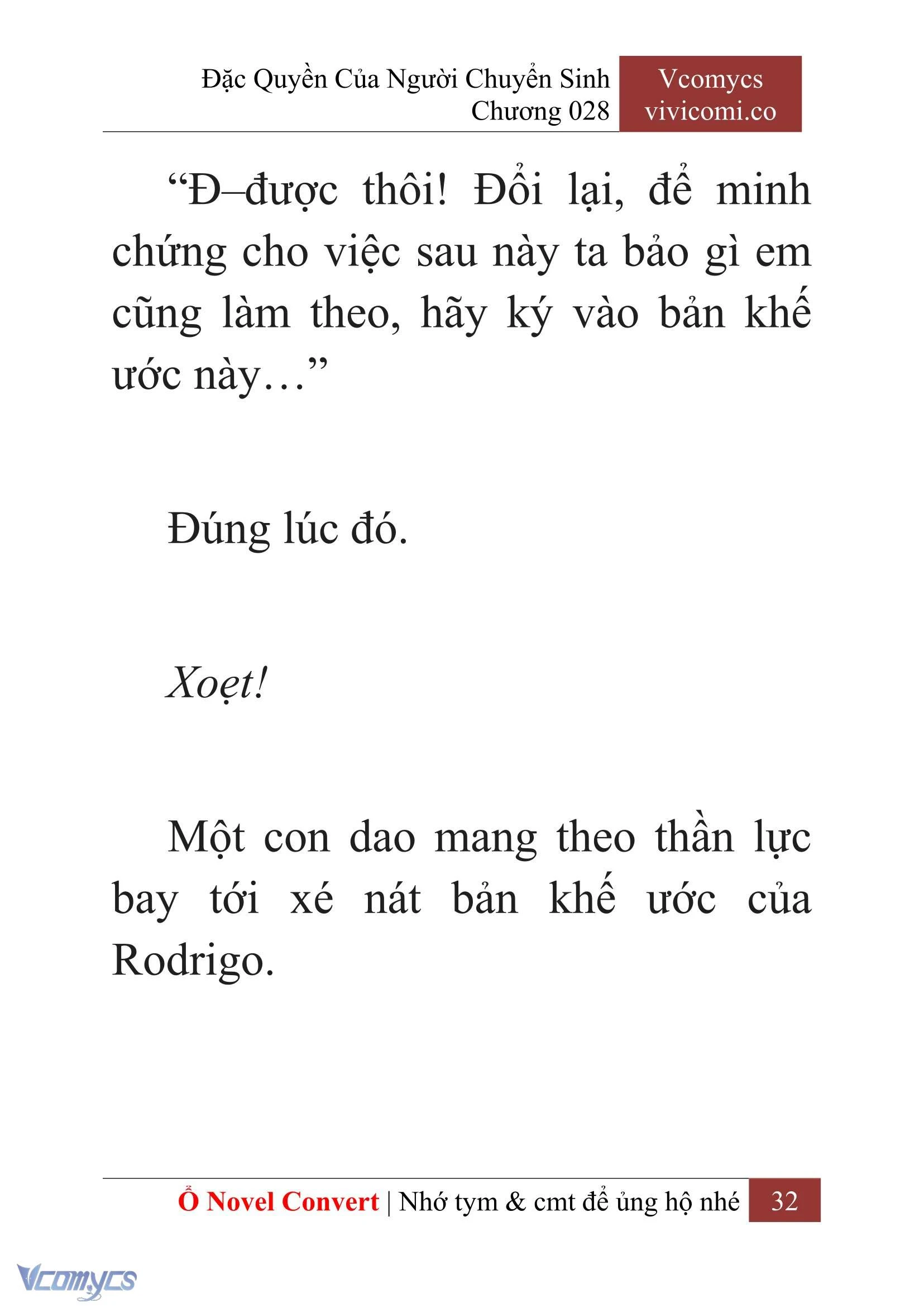 [Novel] Đặc Quyền Của Người Chuyển Sinh Chapter  28 - 34