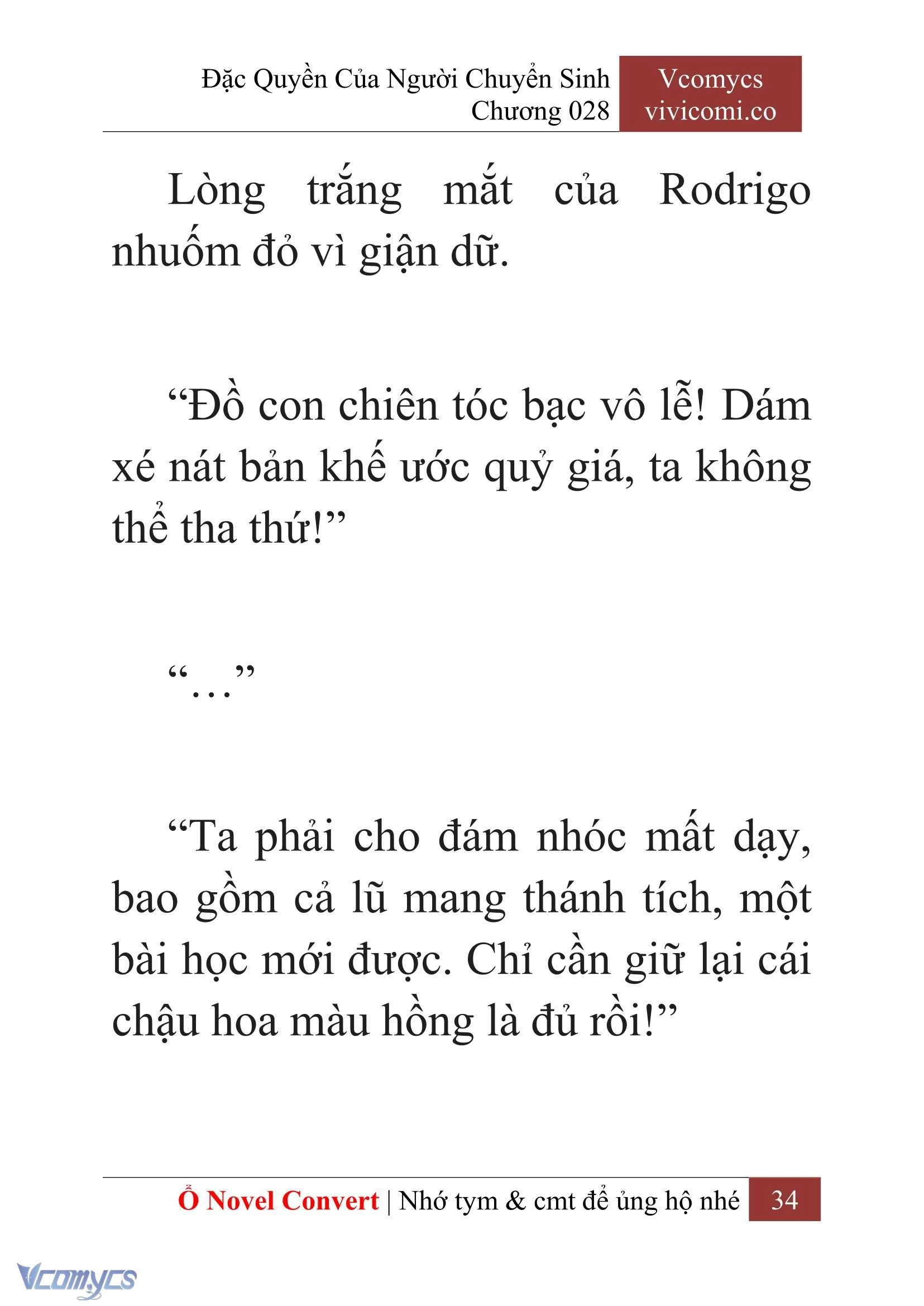 [Novel] Đặc Quyền Của Người Chuyển Sinh Chapter  28 - 36