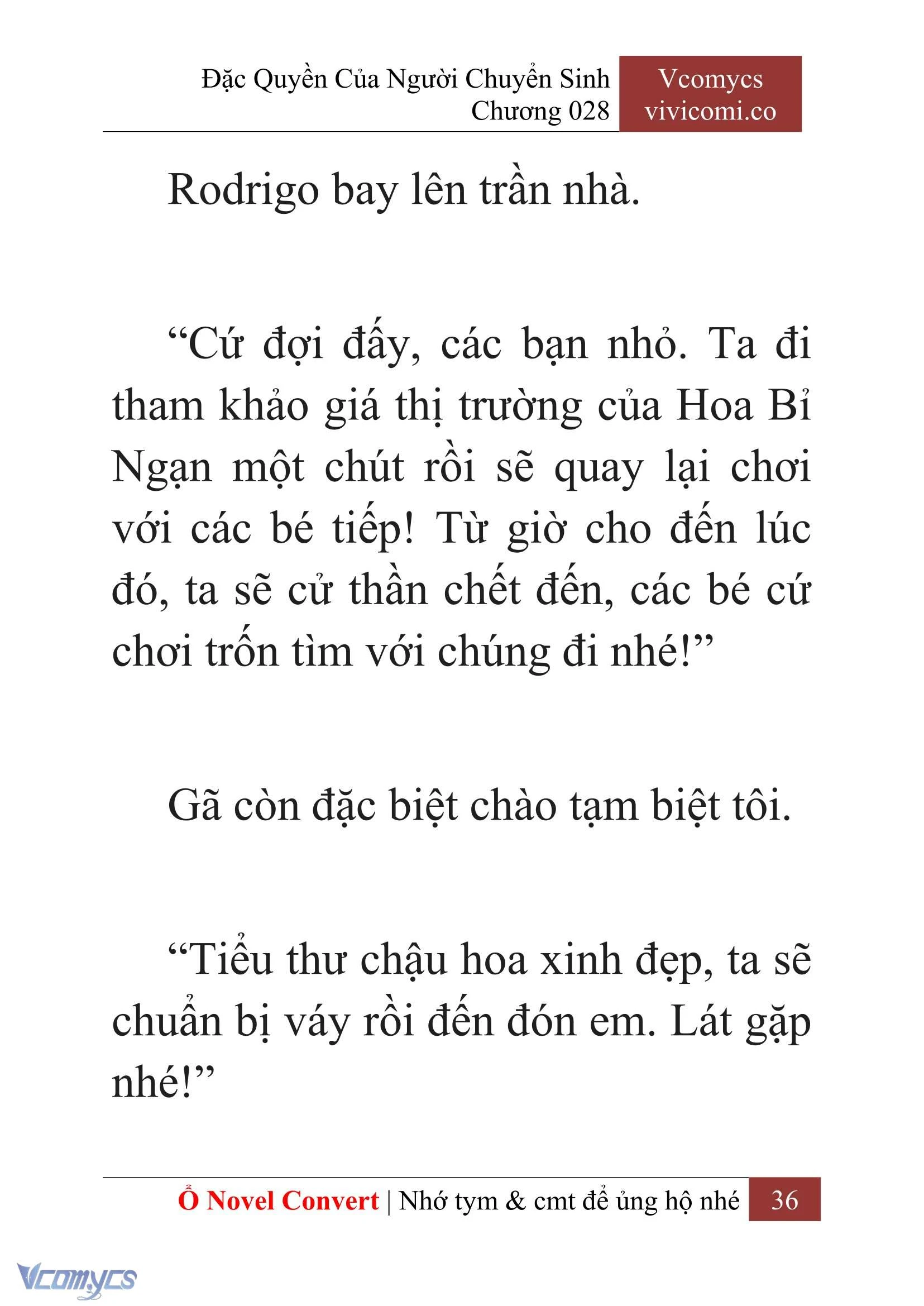 [Novel] Đặc Quyền Của Người Chuyển Sinh Chapter  28 - 38