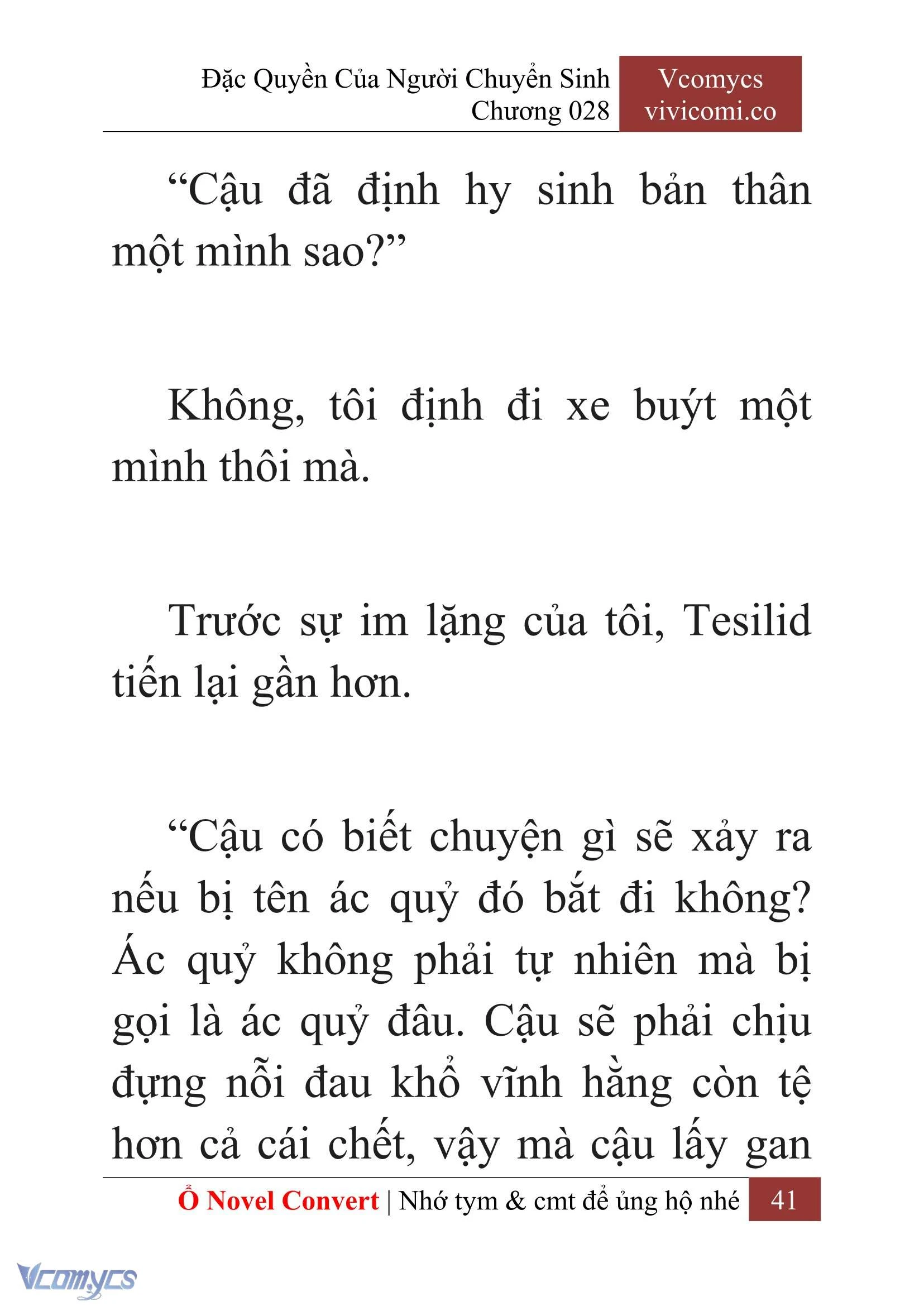 [Novel] Đặc Quyền Của Người Chuyển Sinh Chapter  28 - 43