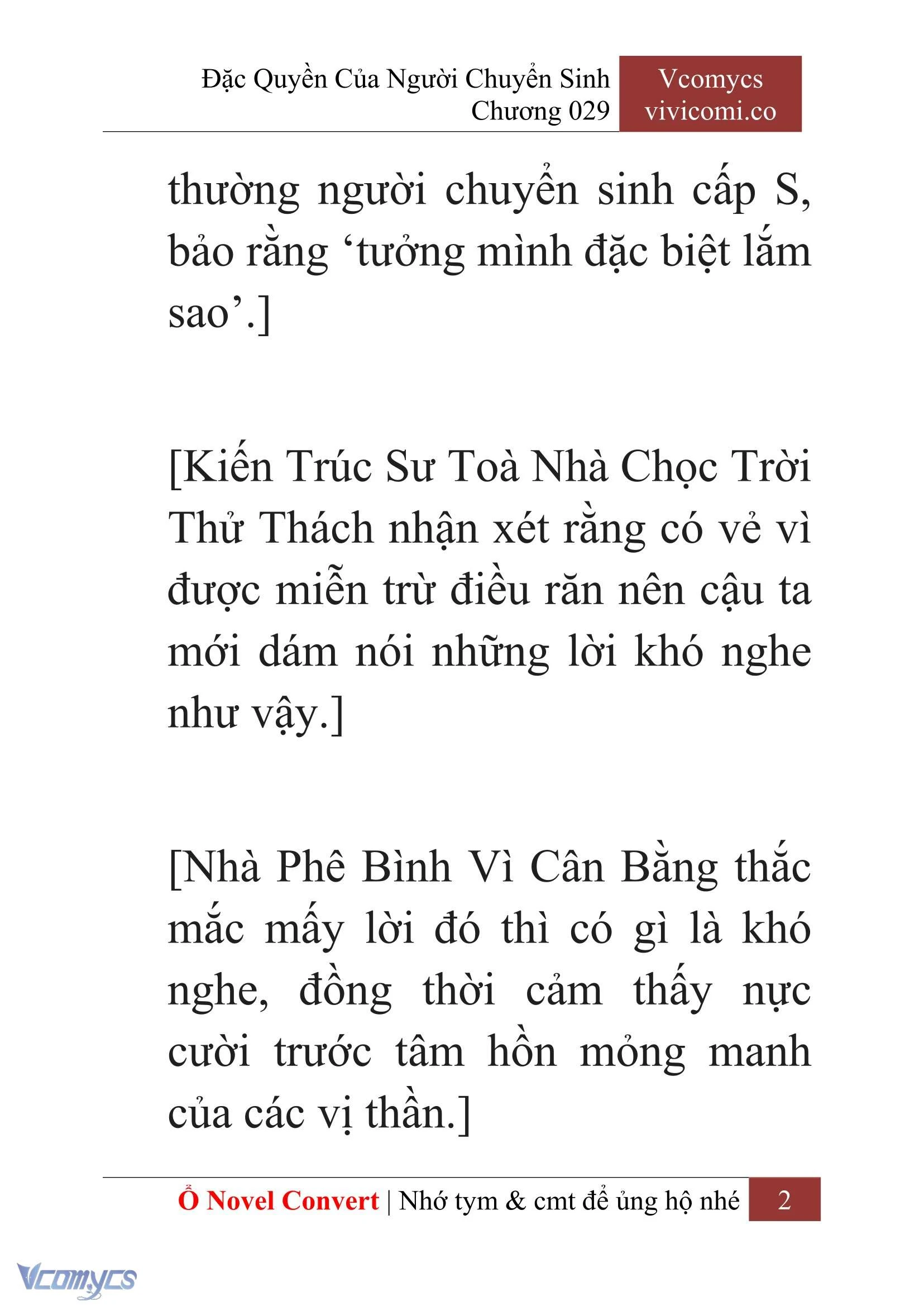 [Novel] Đặc Quyền Của Người Chuyển Sinh Chapter  29 - 4