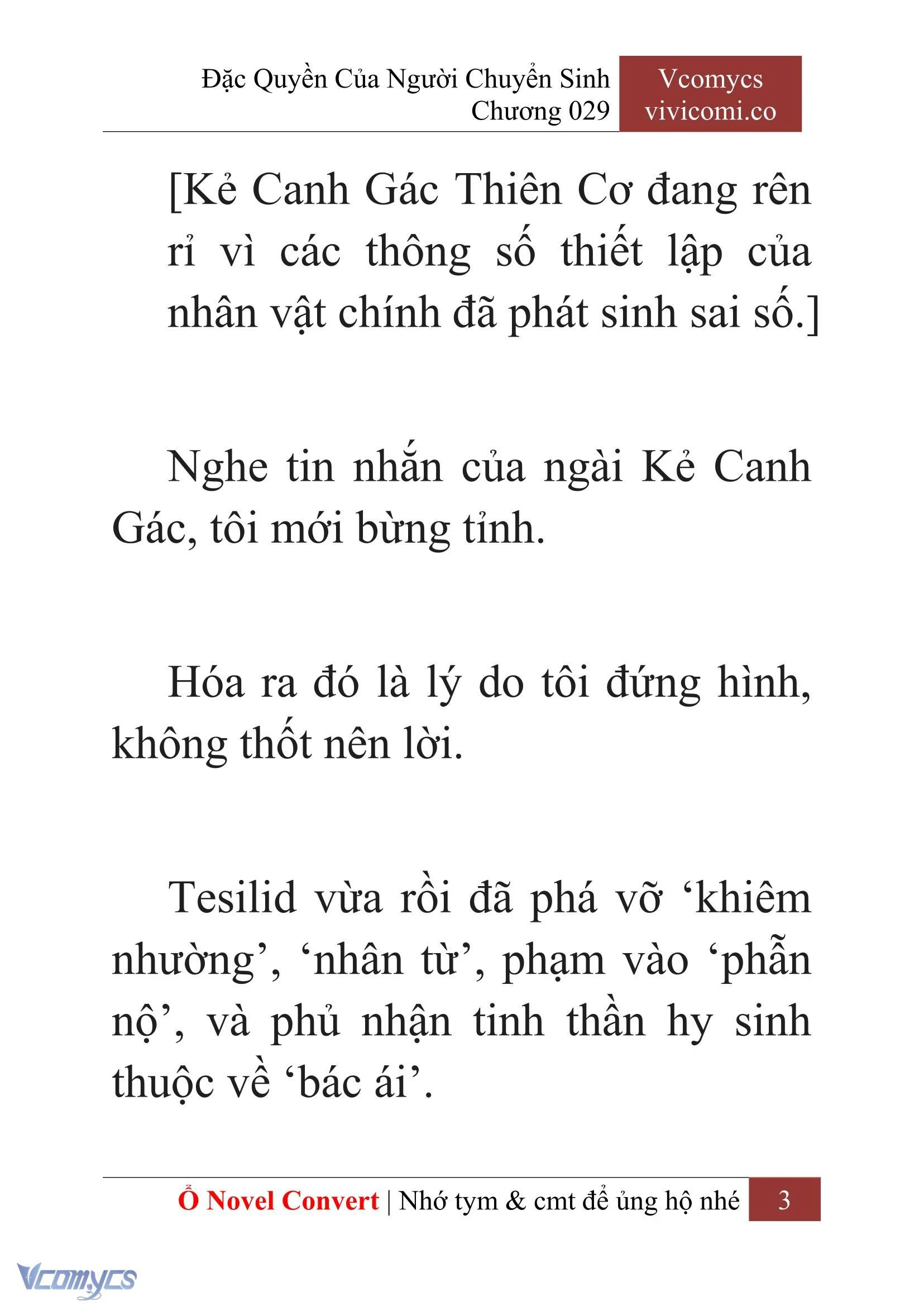 [Novel] Đặc Quyền Của Người Chuyển Sinh Chapter  29 - 5