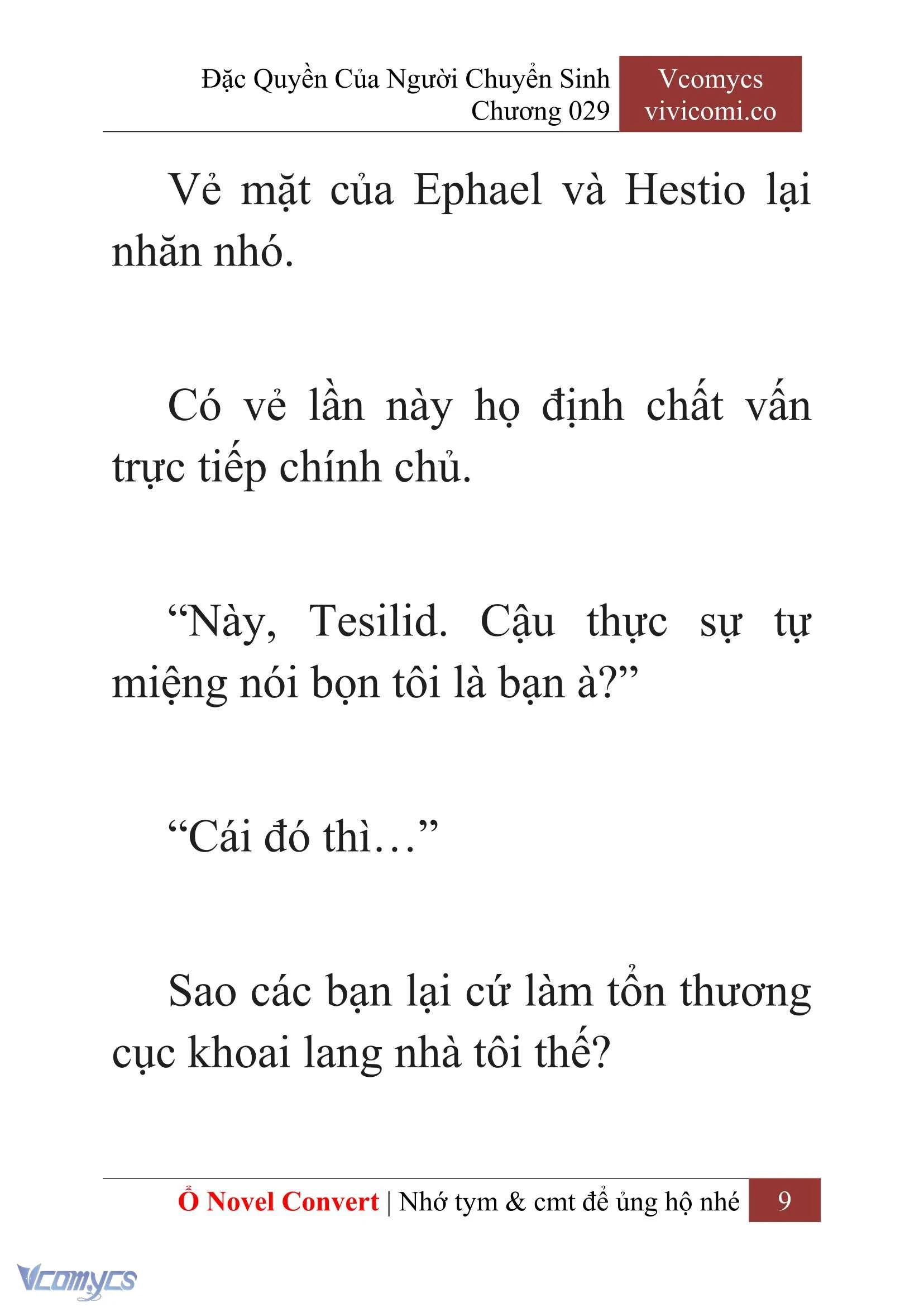[Novel] Đặc Quyền Của Người Chuyển Sinh Chapter  29 - 11