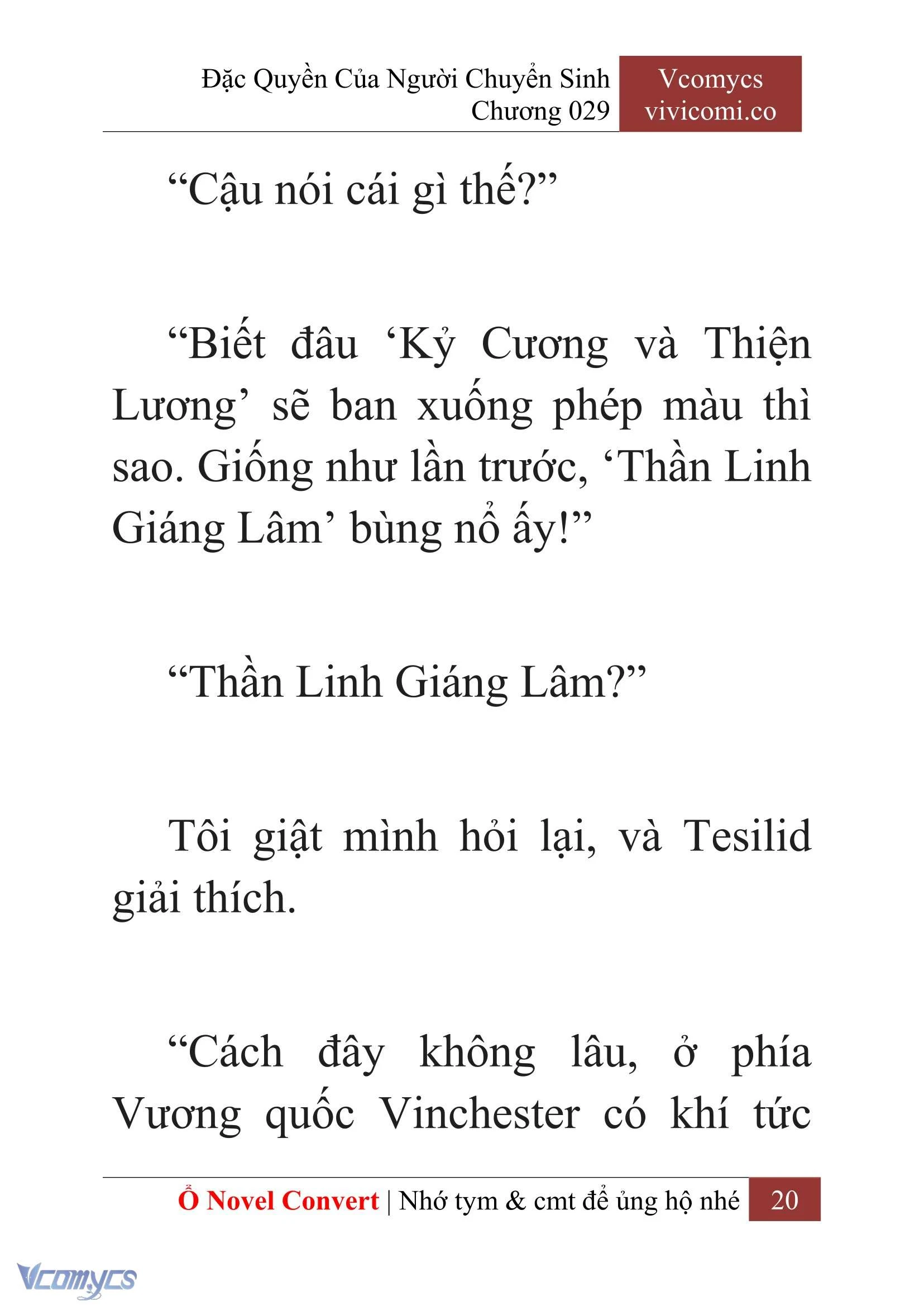 [Novel] Đặc Quyền Của Người Chuyển Sinh Chapter  29 - 22