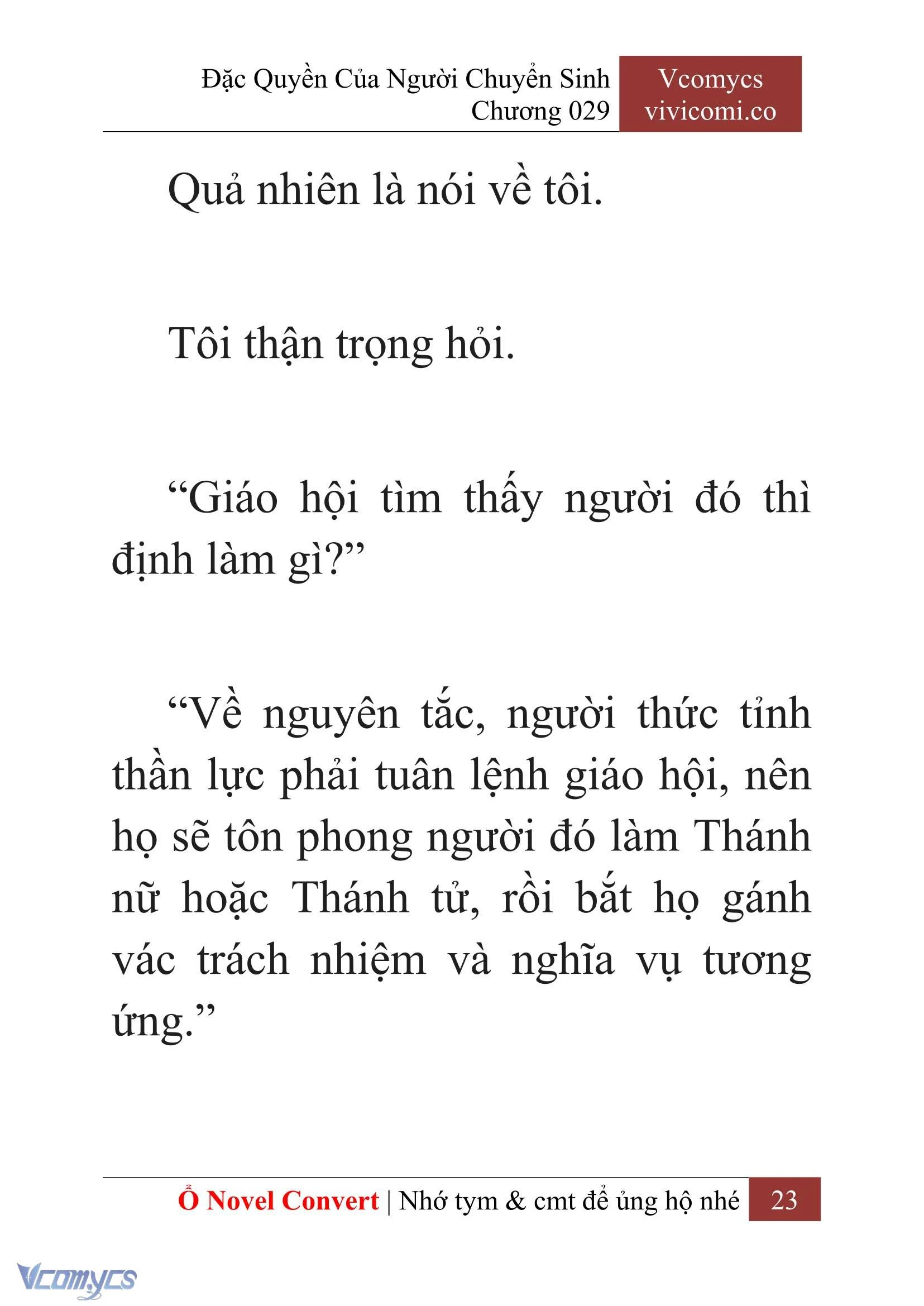 [Novel] Đặc Quyền Của Người Chuyển Sinh Chapter  29 - 25