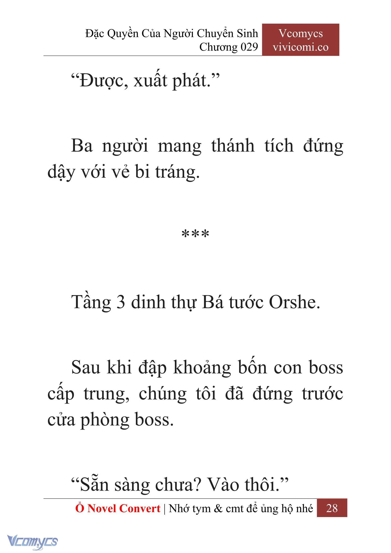 [Novel] Đặc Quyền Của Người Chuyển Sinh Chapter  29 - 30