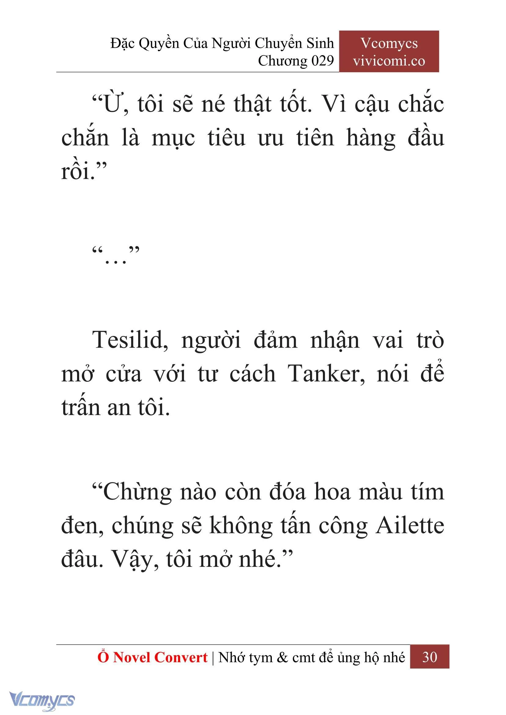 [Novel] Đặc Quyền Của Người Chuyển Sinh Chapter  29 - 32