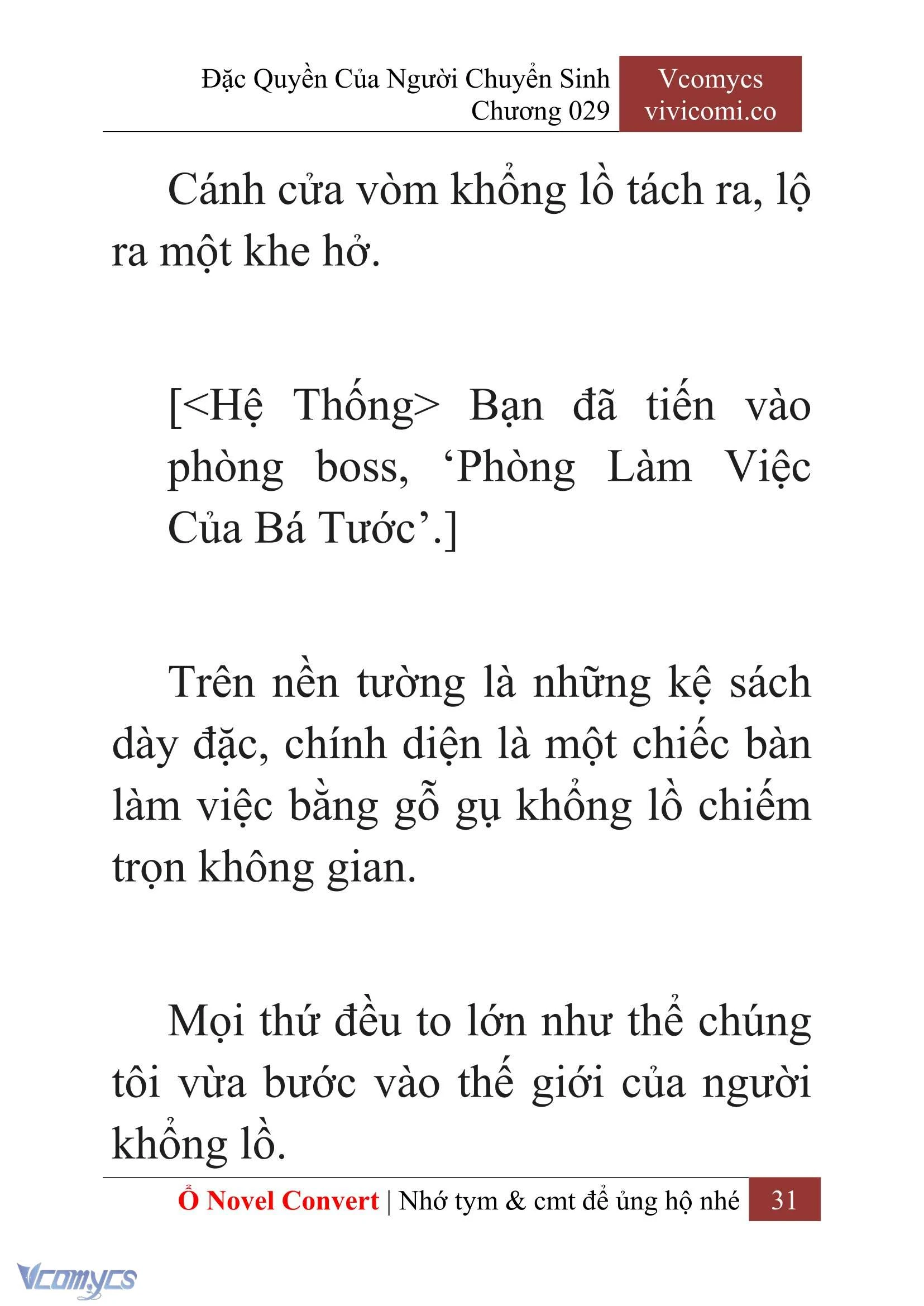 [Novel] Đặc Quyền Của Người Chuyển Sinh Chapter  29 - 33