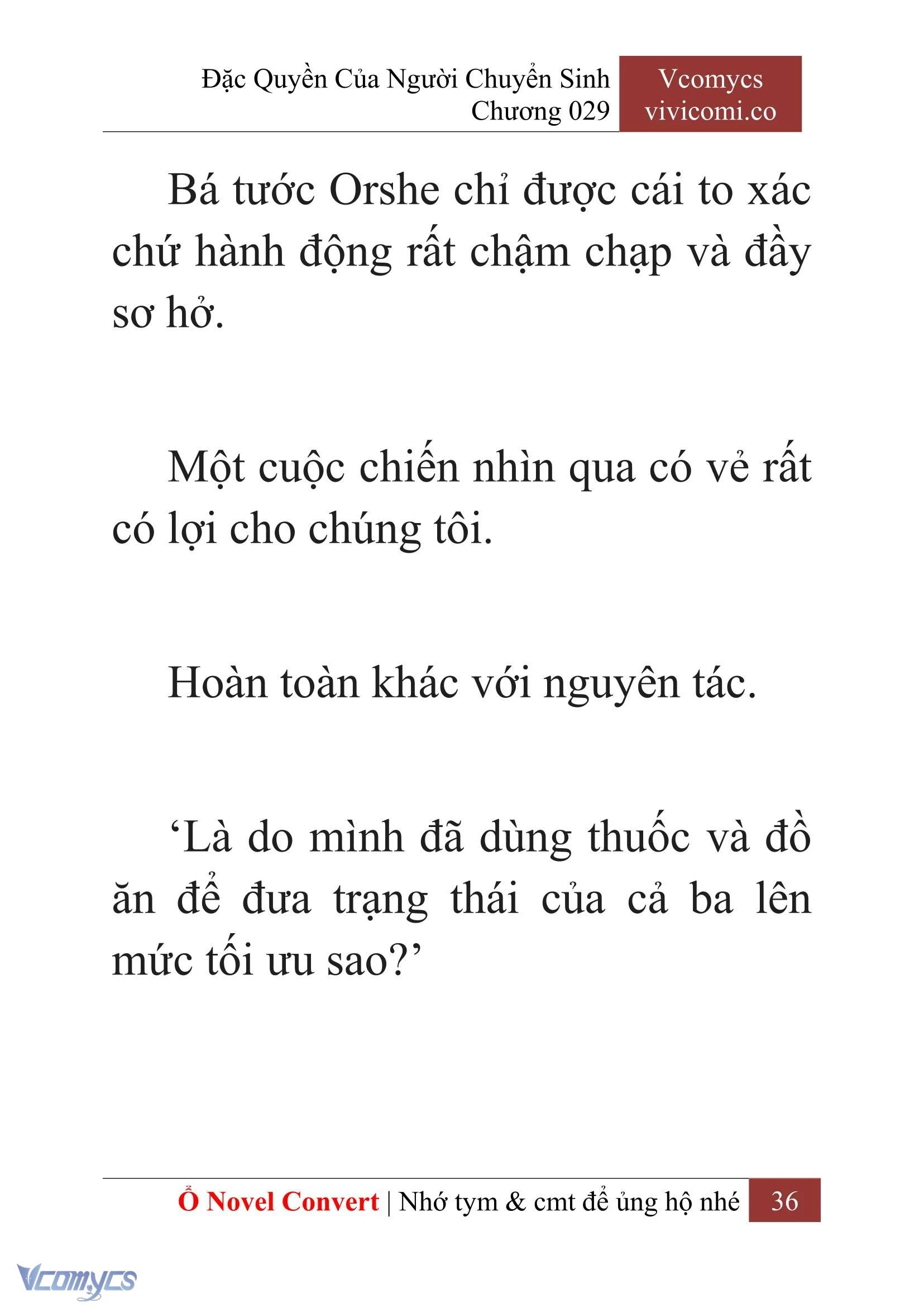 [Novel] Đặc Quyền Của Người Chuyển Sinh Chapter  29 - 38