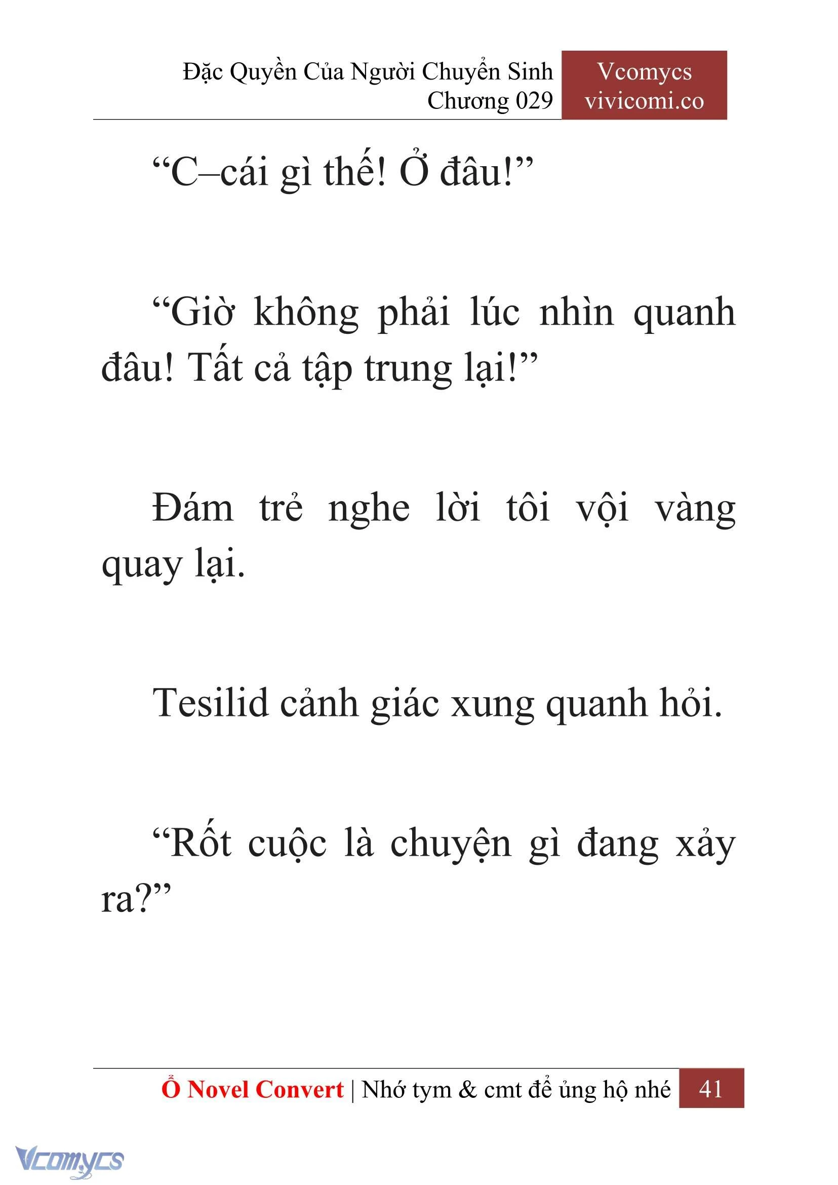 [Novel] Đặc Quyền Của Người Chuyển Sinh Chapter  29 - 43