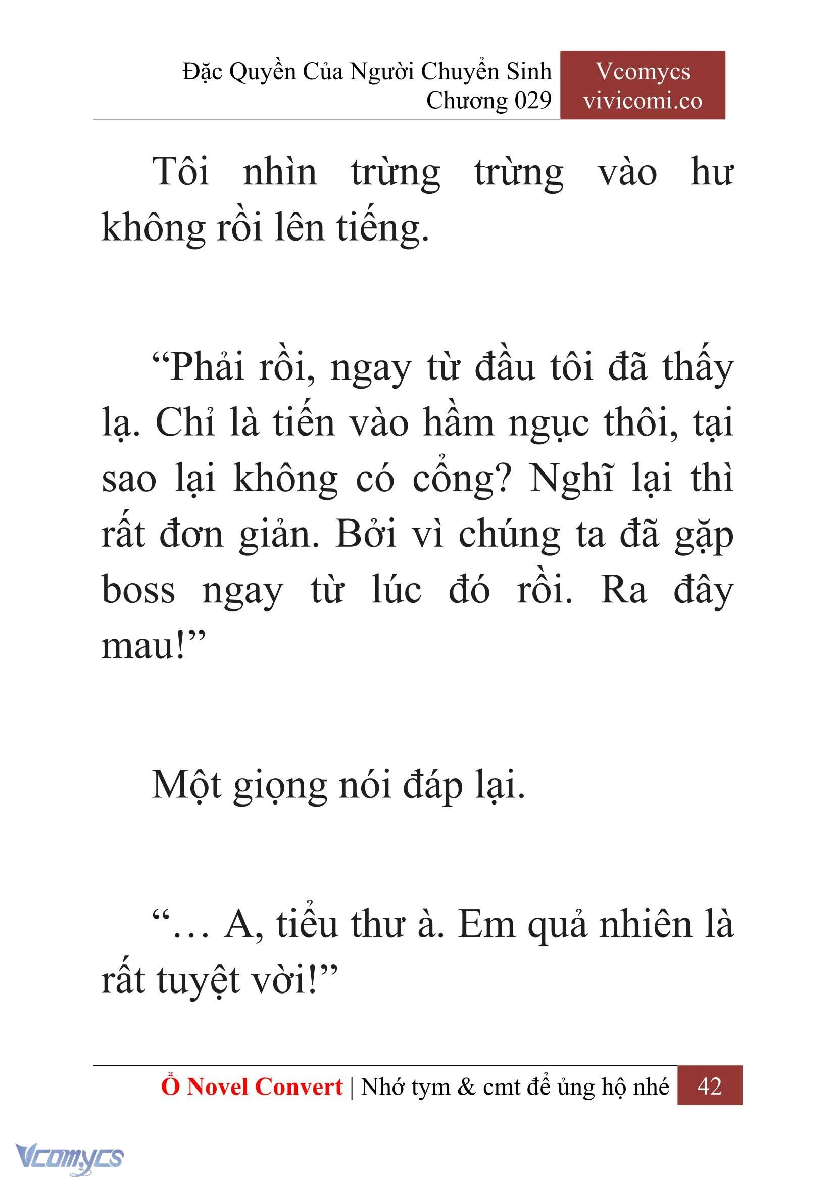 [Novel] Đặc Quyền Của Người Chuyển Sinh Chapter  29 - 44
