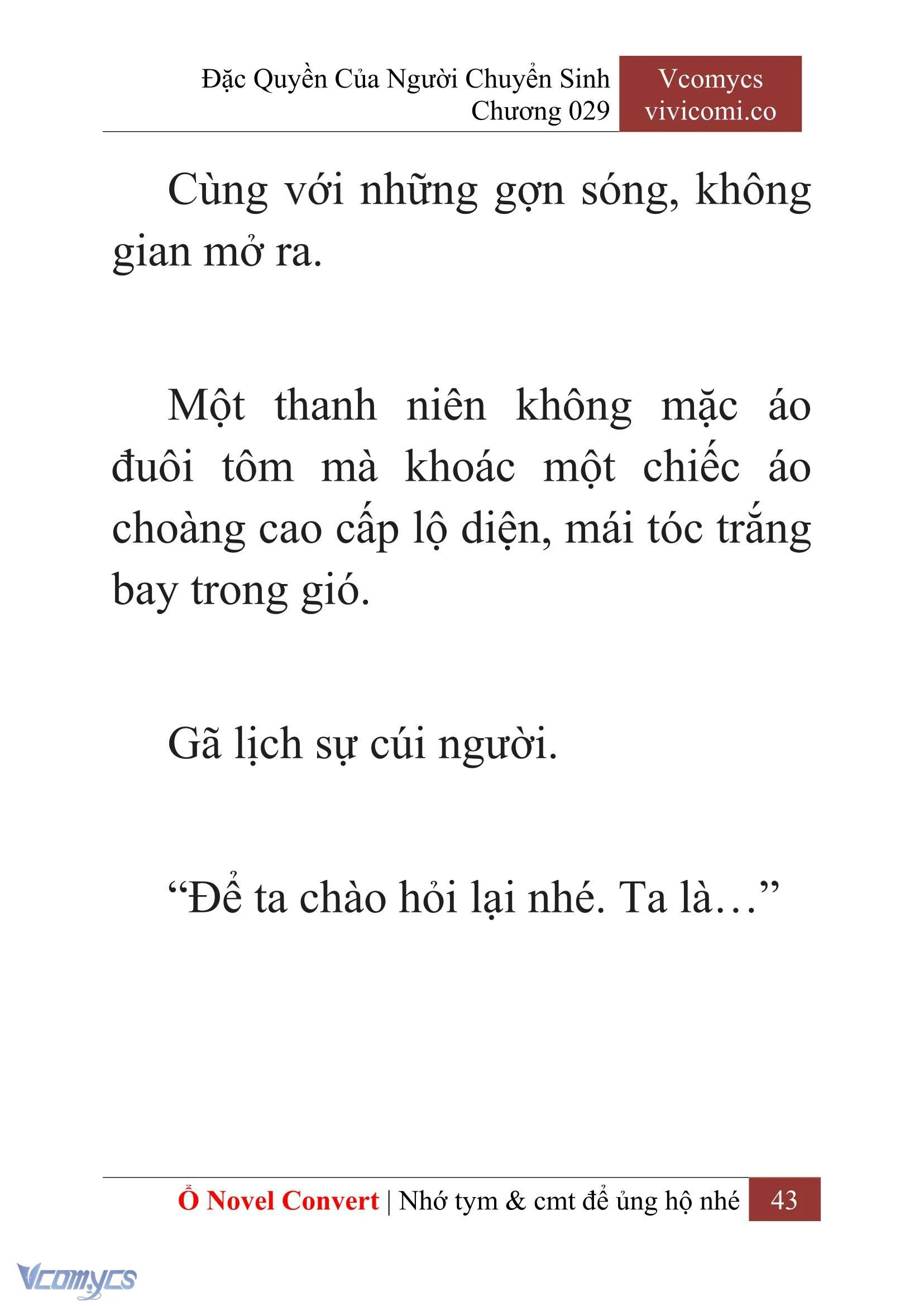 [Novel] Đặc Quyền Của Người Chuyển Sinh Chapter  29 - 45