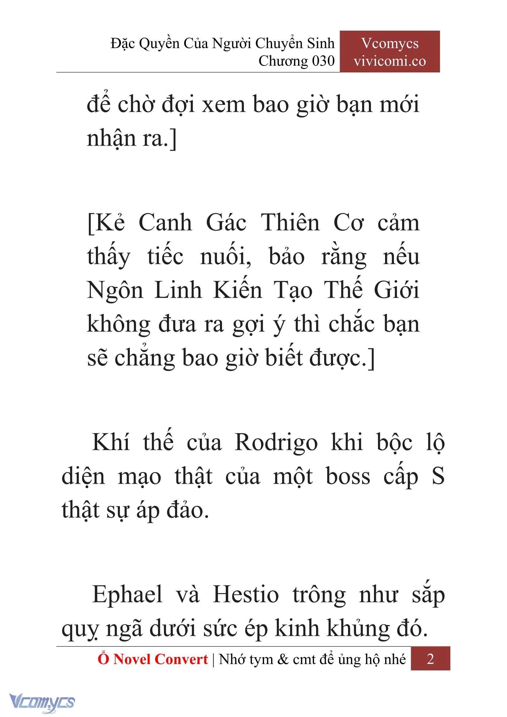 [Novel] Đặc Quyền Của Người Chuyển Sinh Chapter  30 - 4