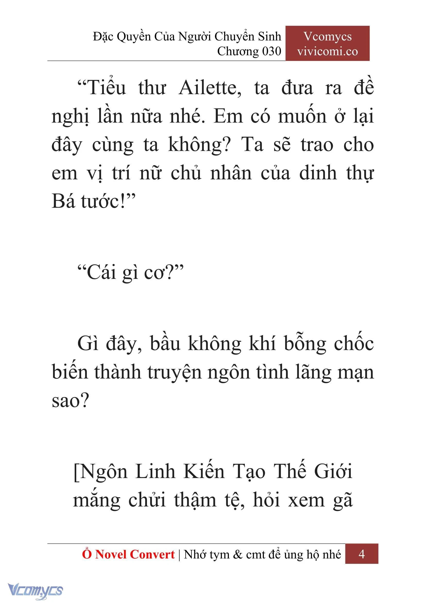 [Novel] Đặc Quyền Của Người Chuyển Sinh Chapter  30 - 6