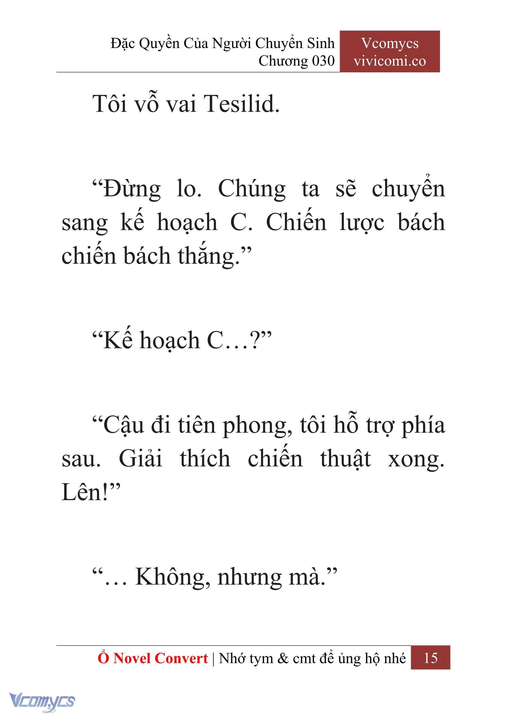 [Novel] Đặc Quyền Của Người Chuyển Sinh Chapter  30 - 17
