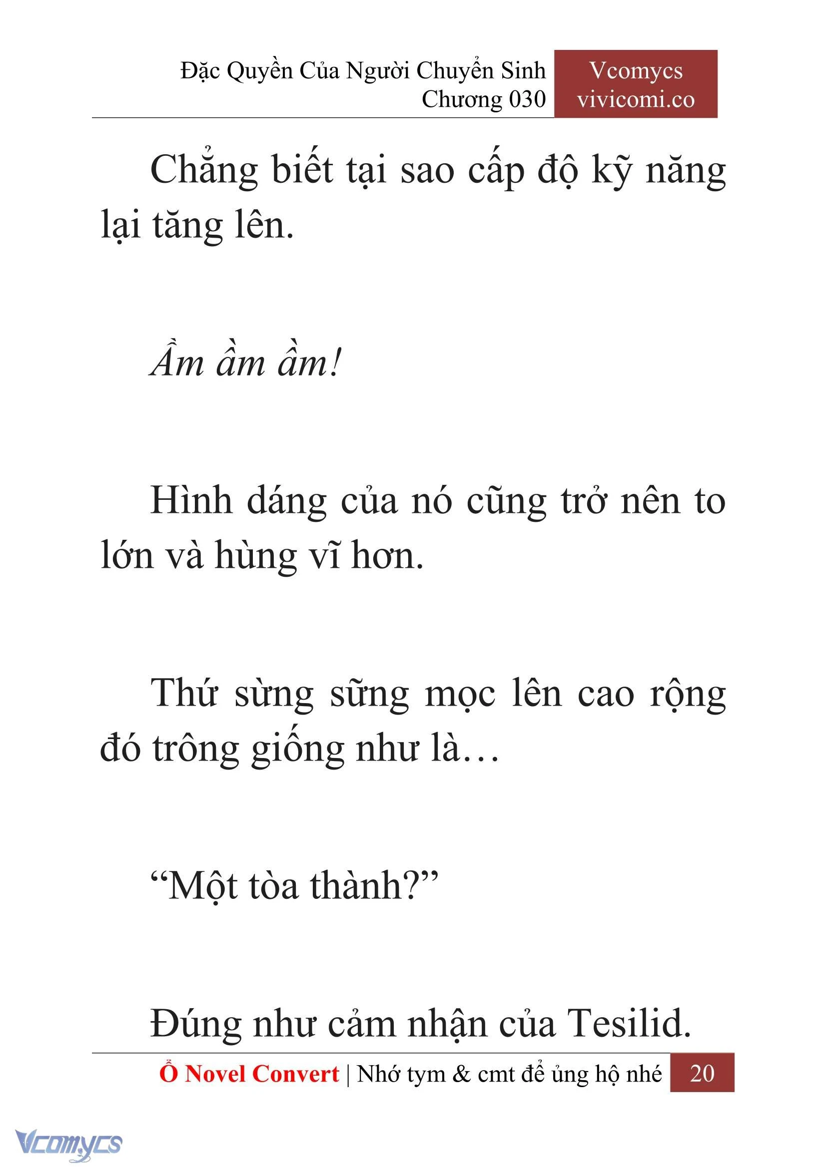 [Novel] Đặc Quyền Của Người Chuyển Sinh Chapter  30 - 22
