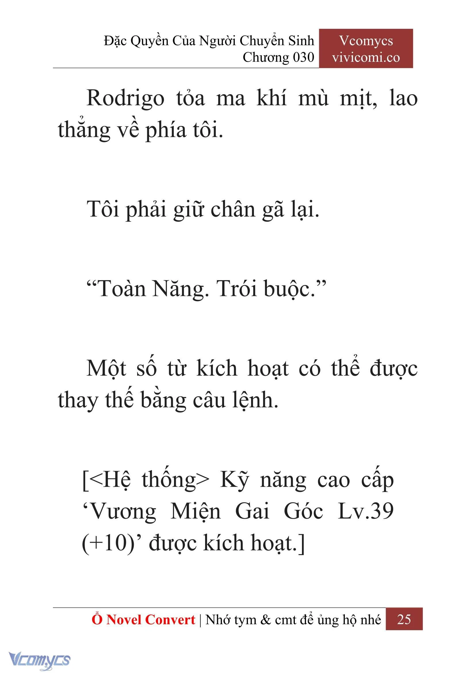 [Novel] Đặc Quyền Của Người Chuyển Sinh Chapter  30 - 27