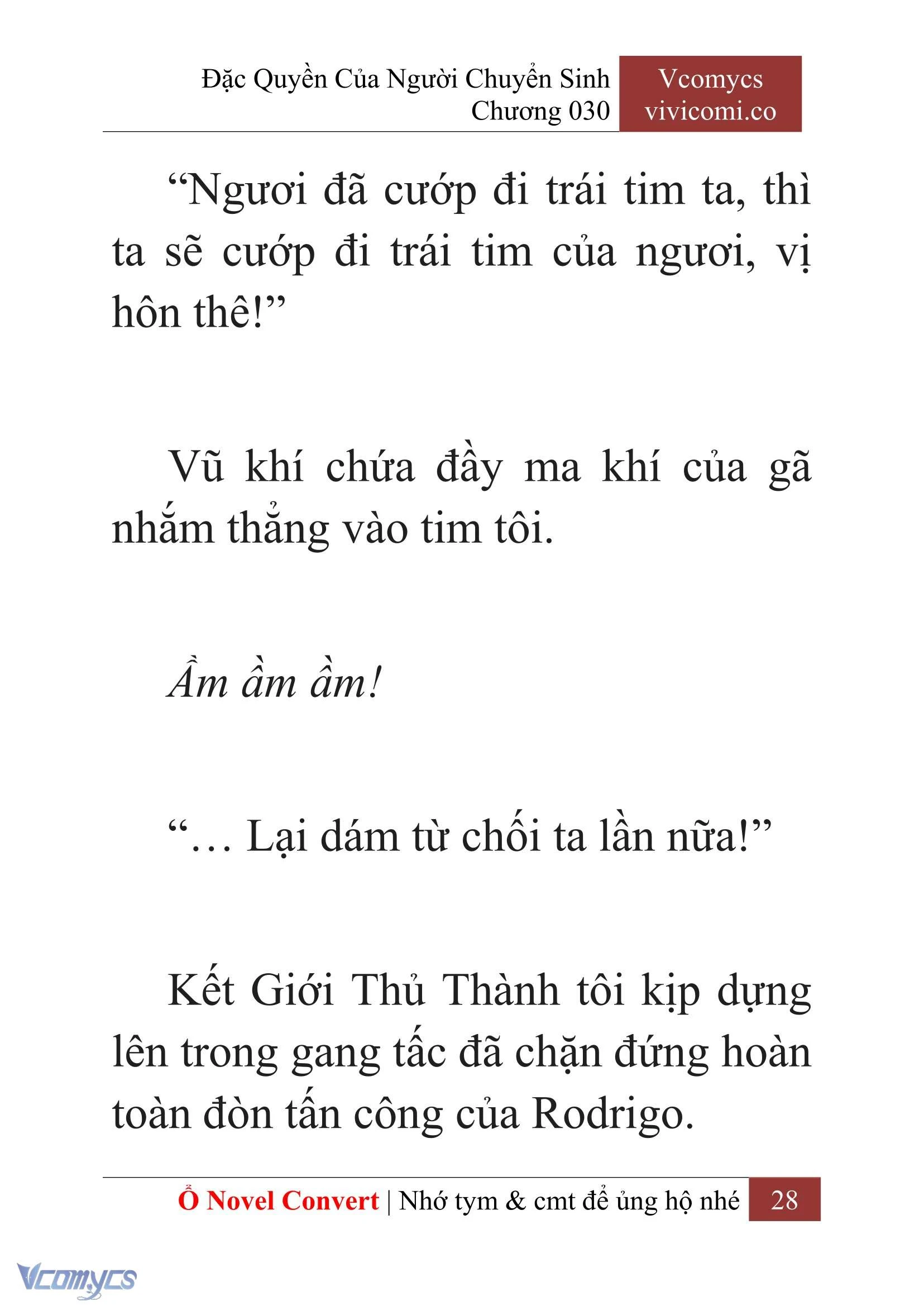 [Novel] Đặc Quyền Của Người Chuyển Sinh Chapter  30 - 30