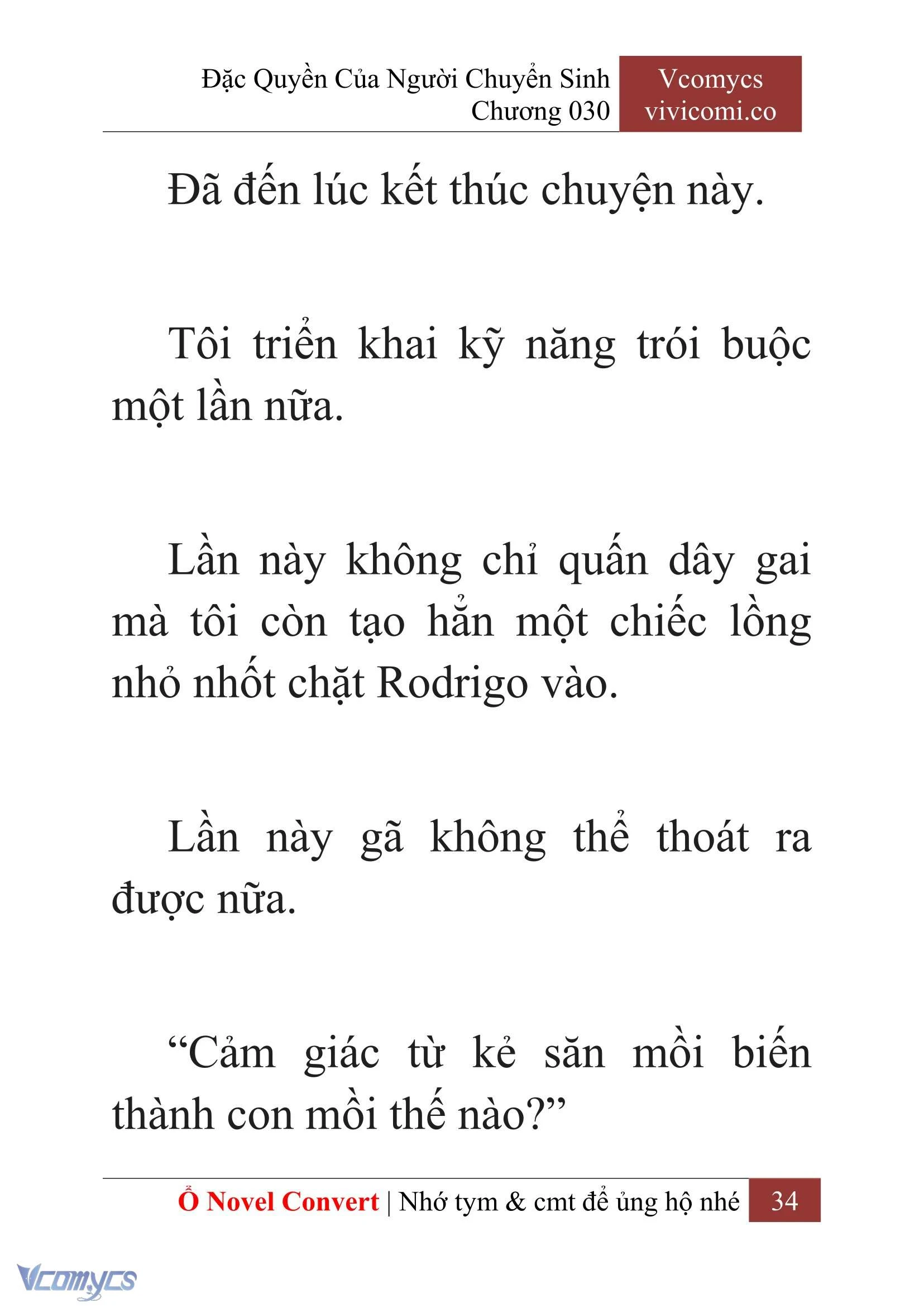 [Novel] Đặc Quyền Của Người Chuyển Sinh Chapter  30 - 36