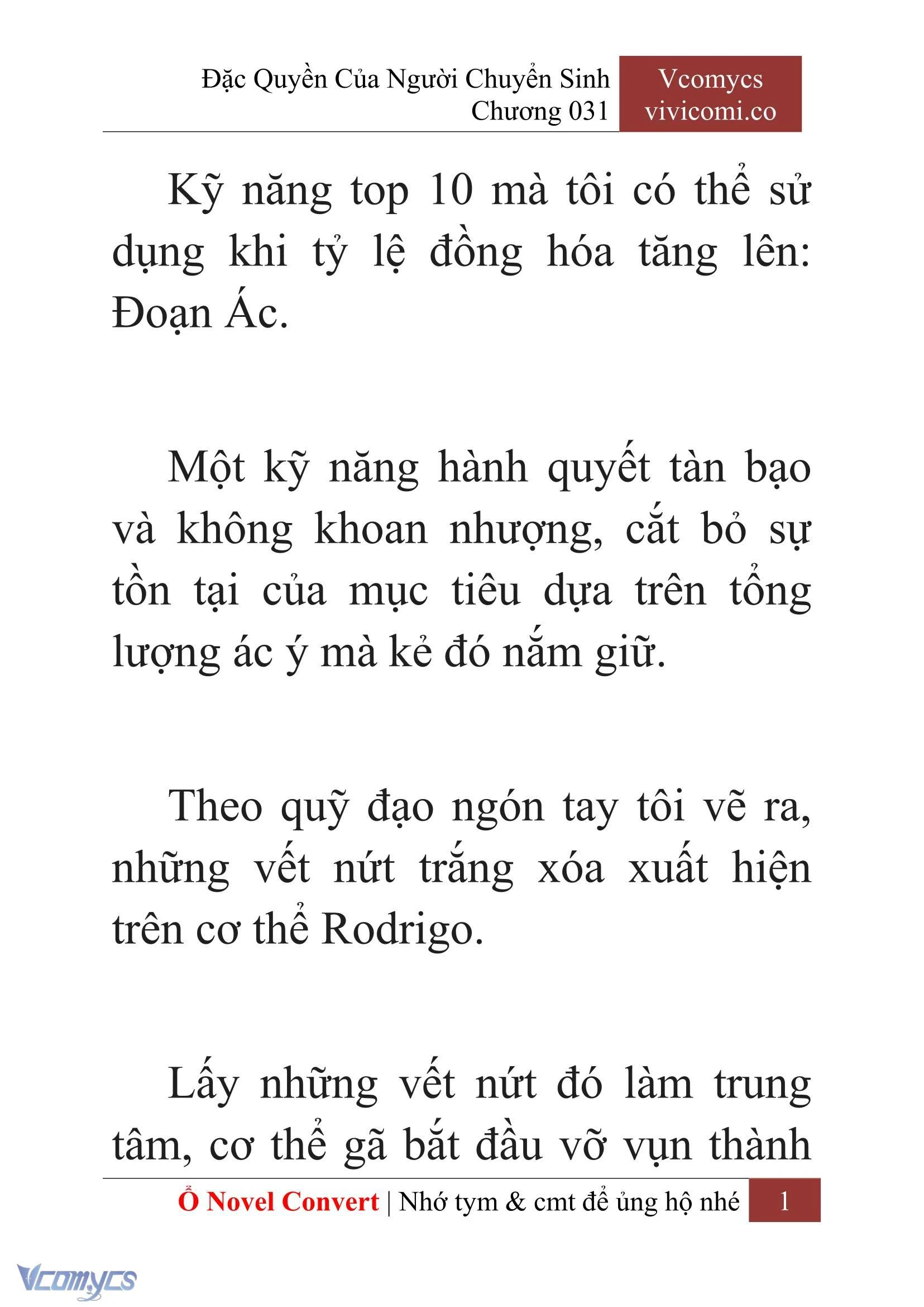 [Novel] Đặc Quyền Của Người Chuyển Sinh Chapter  31 - 3